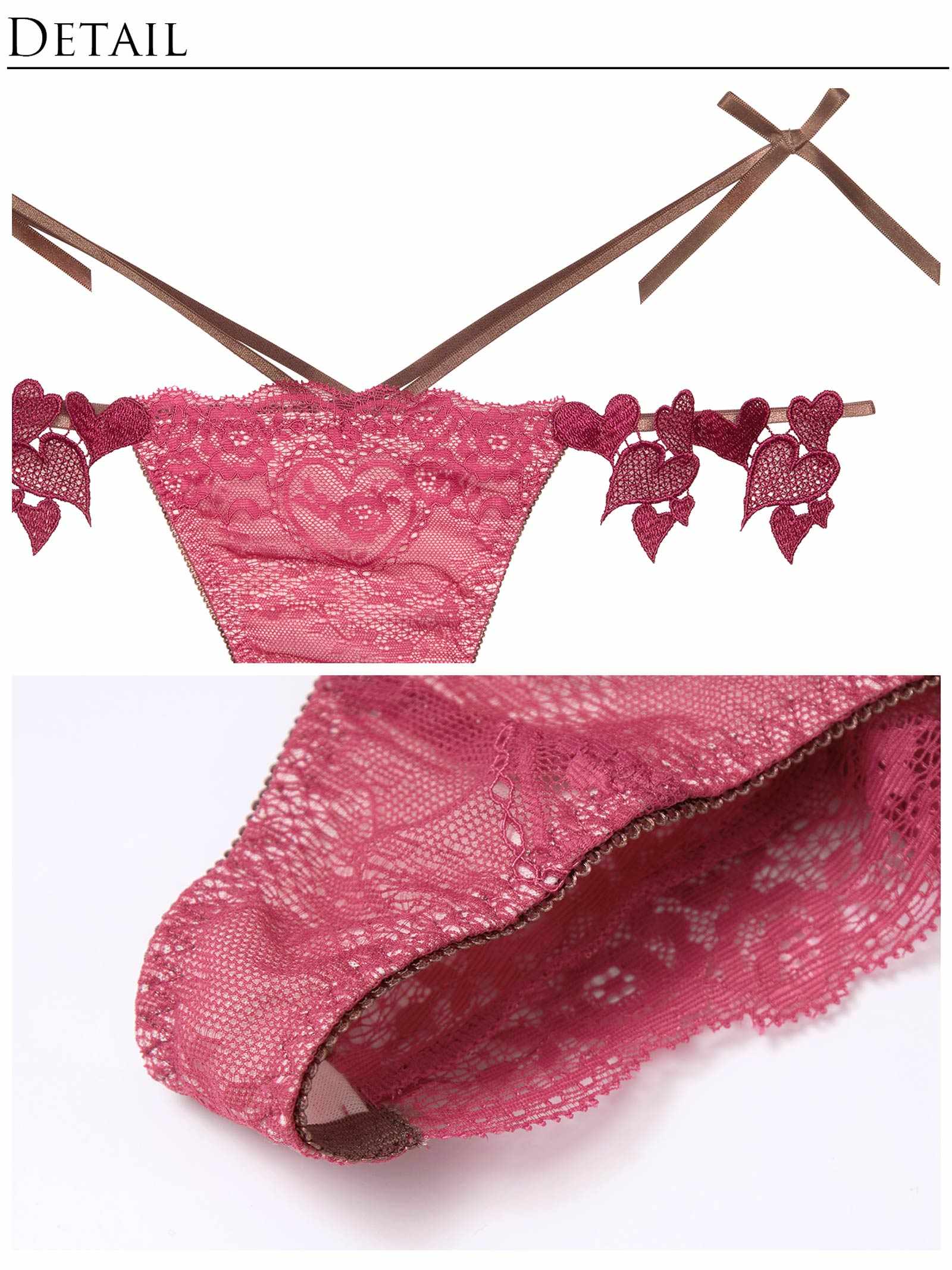 1/27新作!【Reinest】クイーンベリーハートブラジャー&バック透けTバックショーツ