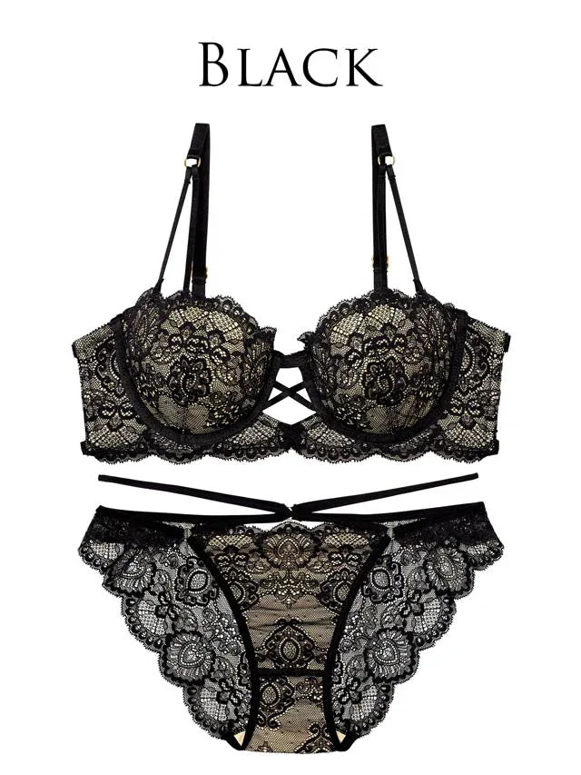 3/10再販!【Reinest】グラマラスホールレーシィブラジャー&バック透けフルバックショーツ