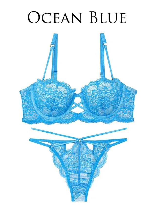 3/10再販!【Reinest】グラマラスホールレーシィブラジャー&バック透けTバックショーツ