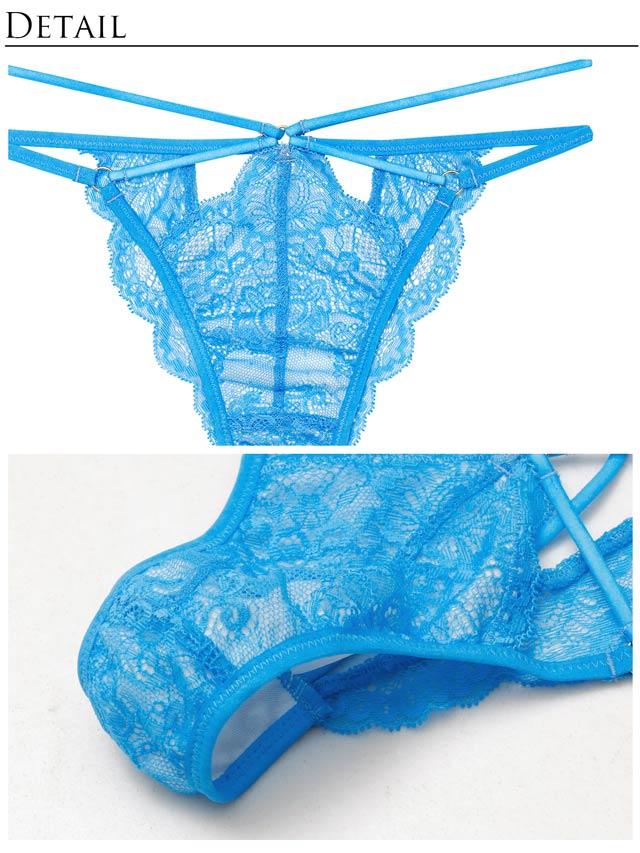 3/10再販!【Reinest】グラマラスホールレーシィブラジャー&バック透けTバックショーツ