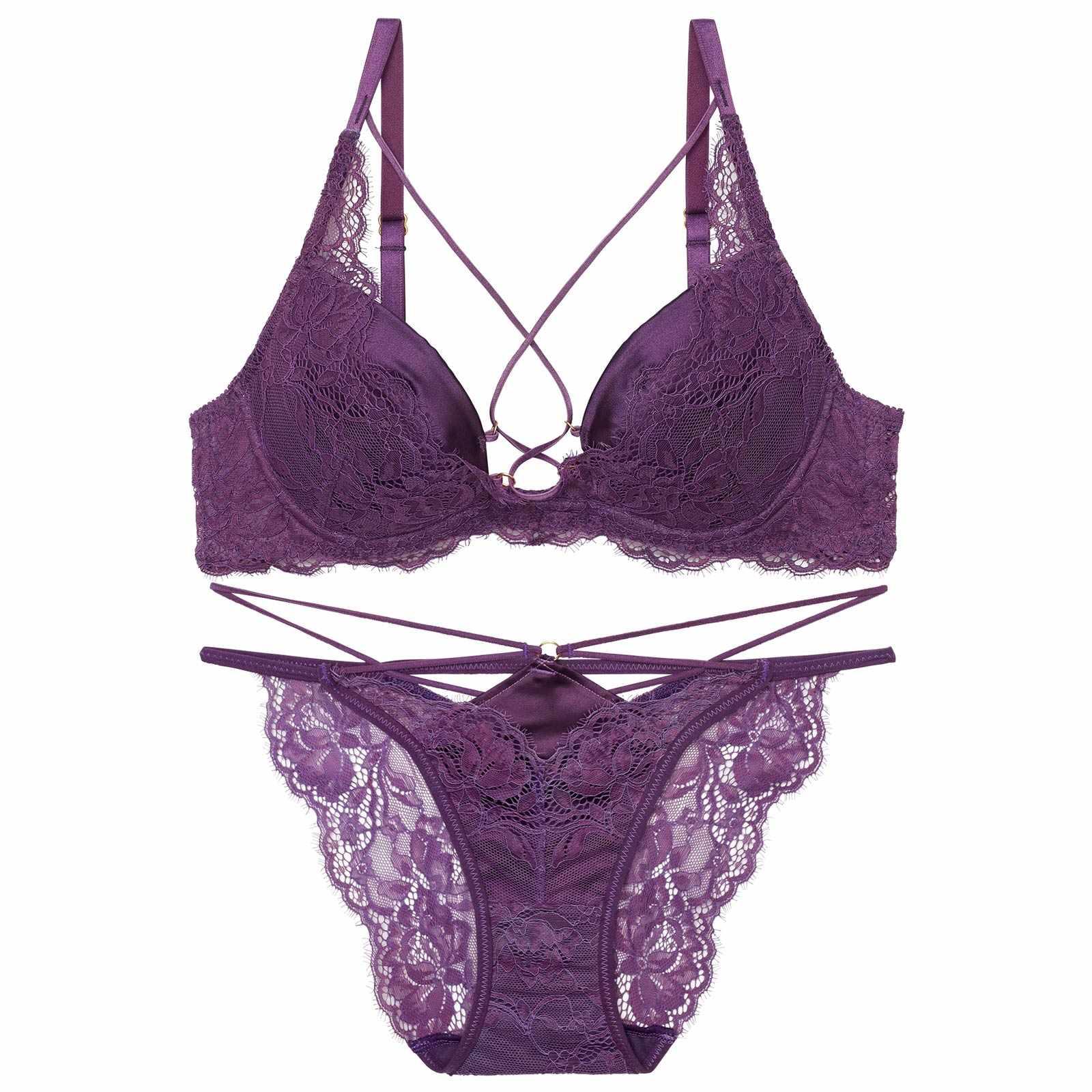 【Reinest】スパイシーサテンレーシィブラジャー&バック透けフルバックショーツ