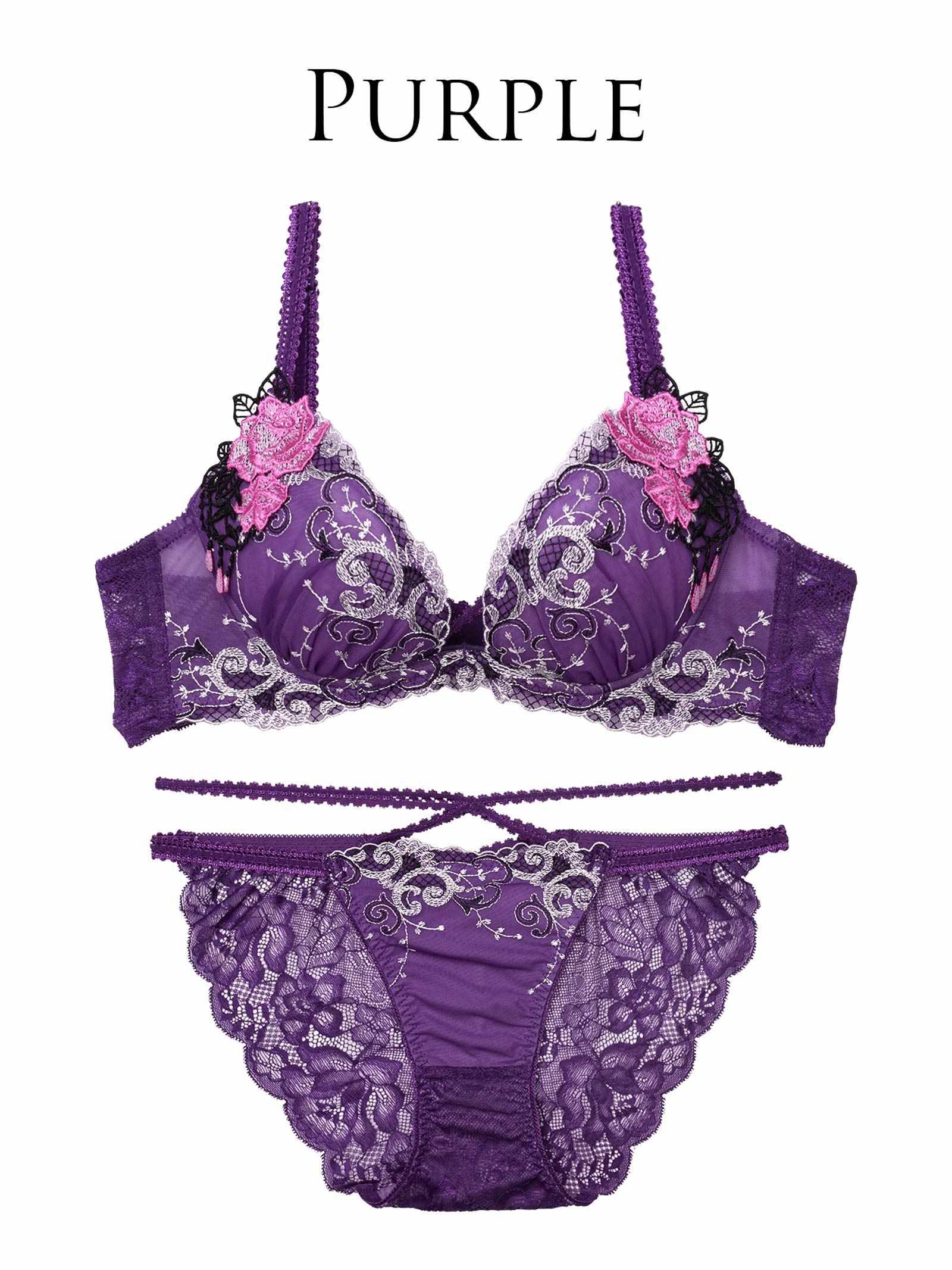 7/11新作!!【永尾まりや着用】【Reinest】マジェスティックアイビーコードブラジャー&バック透けフルバックショーツ