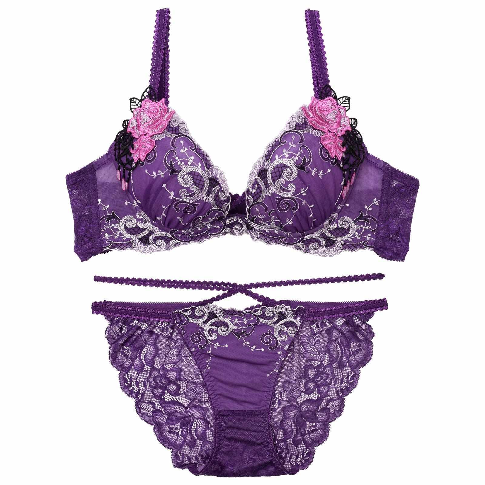 2/26再販!【Reinest】マジェスティックアイビーコードブラジャー&バック透けフルバックショーツ