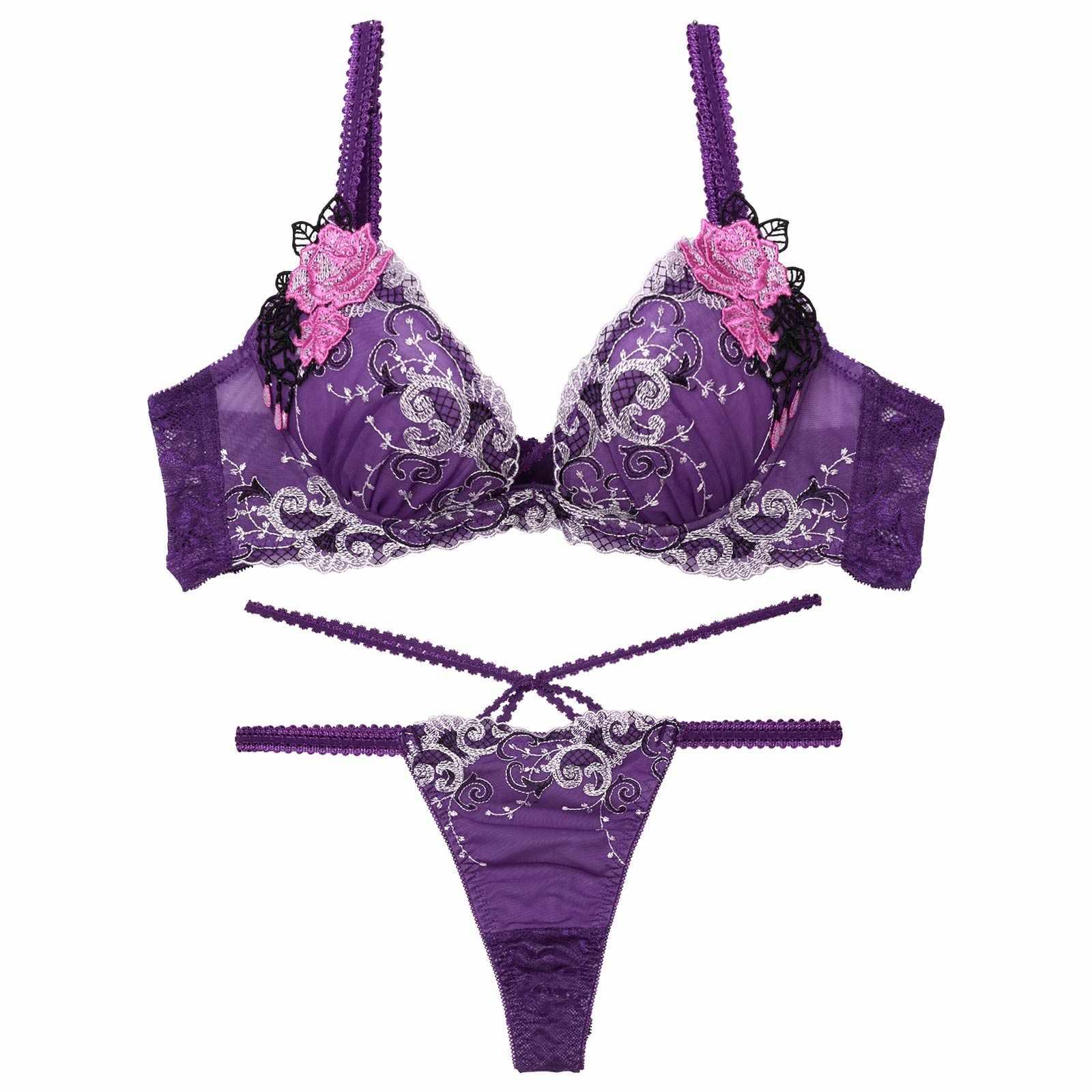 2/26再販!【Reinest】マジェスティックアイビーコードブラジャー&バック透けTバックショーツ