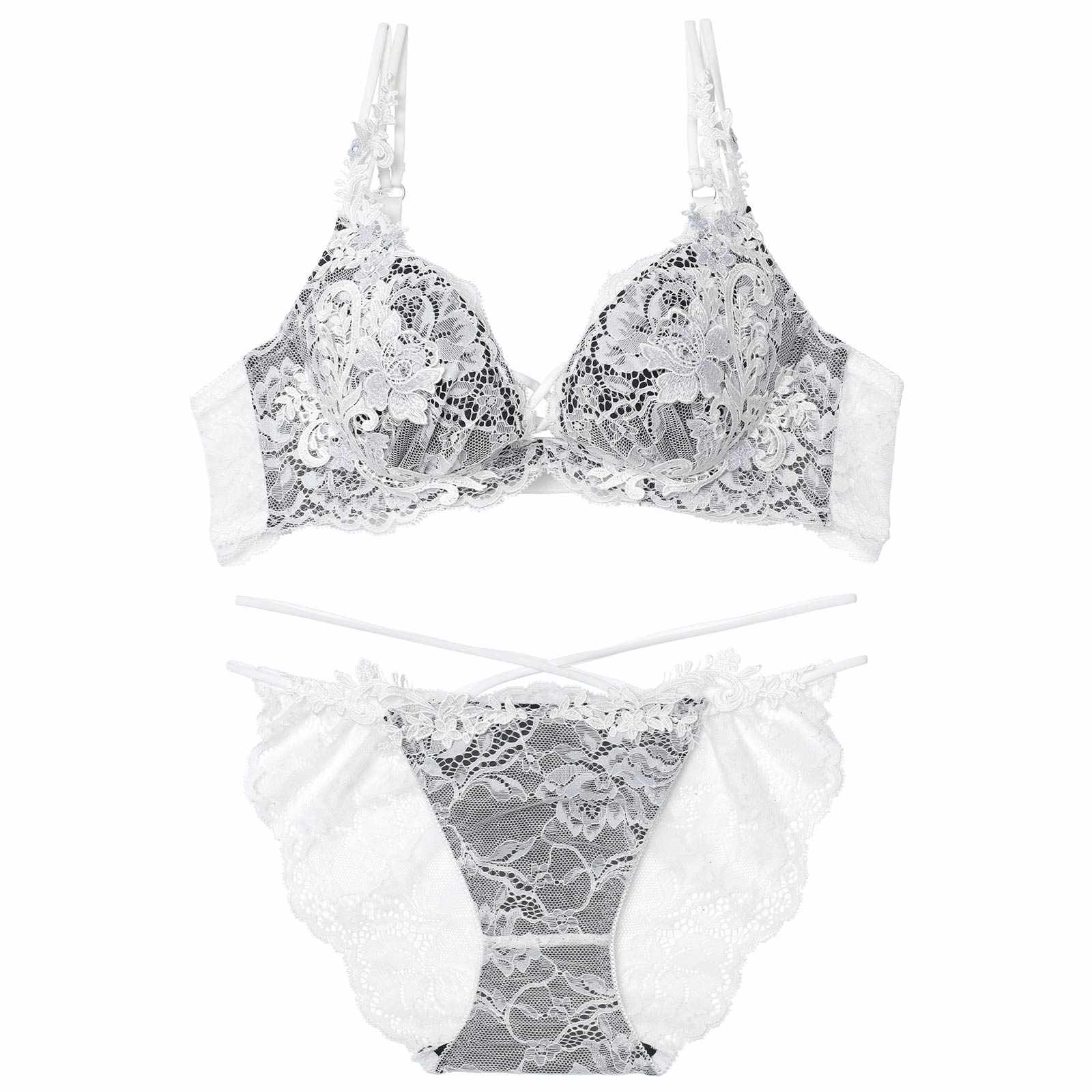 11/12新作!【Reinest】ロイヤルブルームレースブラジャー&バック透けフルバックショーツ