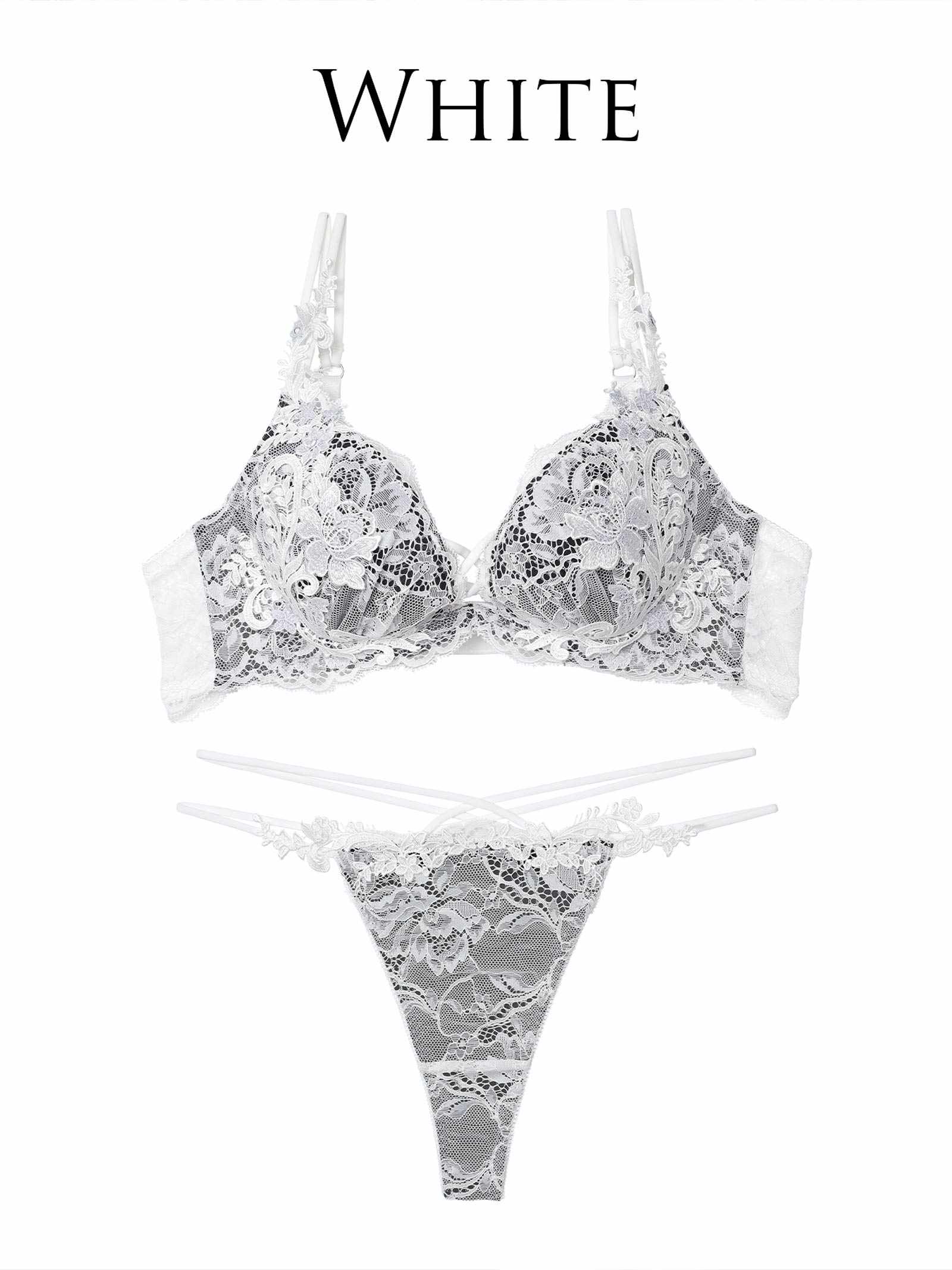 11/12新作!【Reinest】ロイヤルブルームレースブラジャー&バック透けTバックショーツ