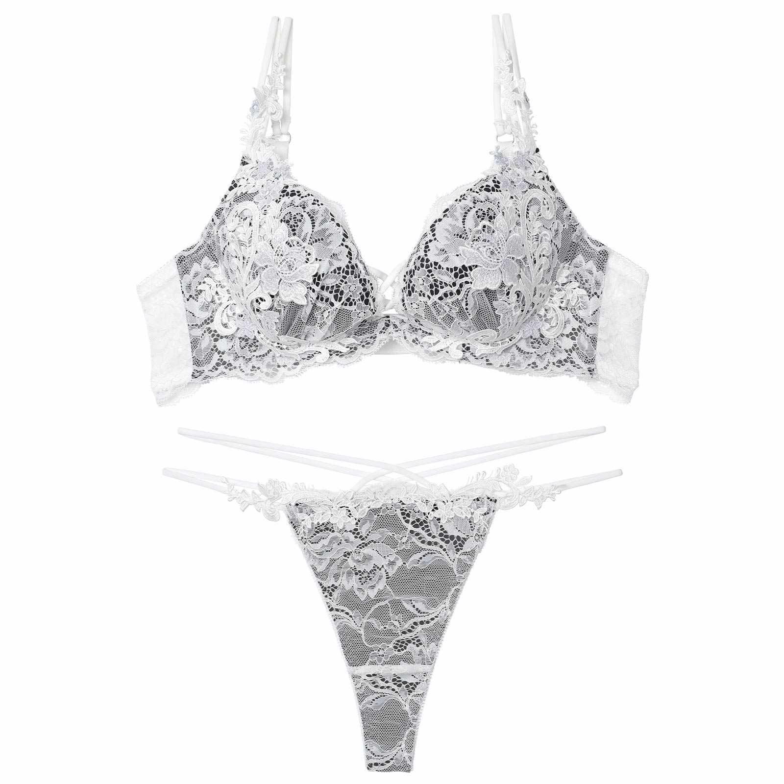 3/14再販!【Reinest】ロイヤルブルームレースブラジャー&バック透けTバックショーツ