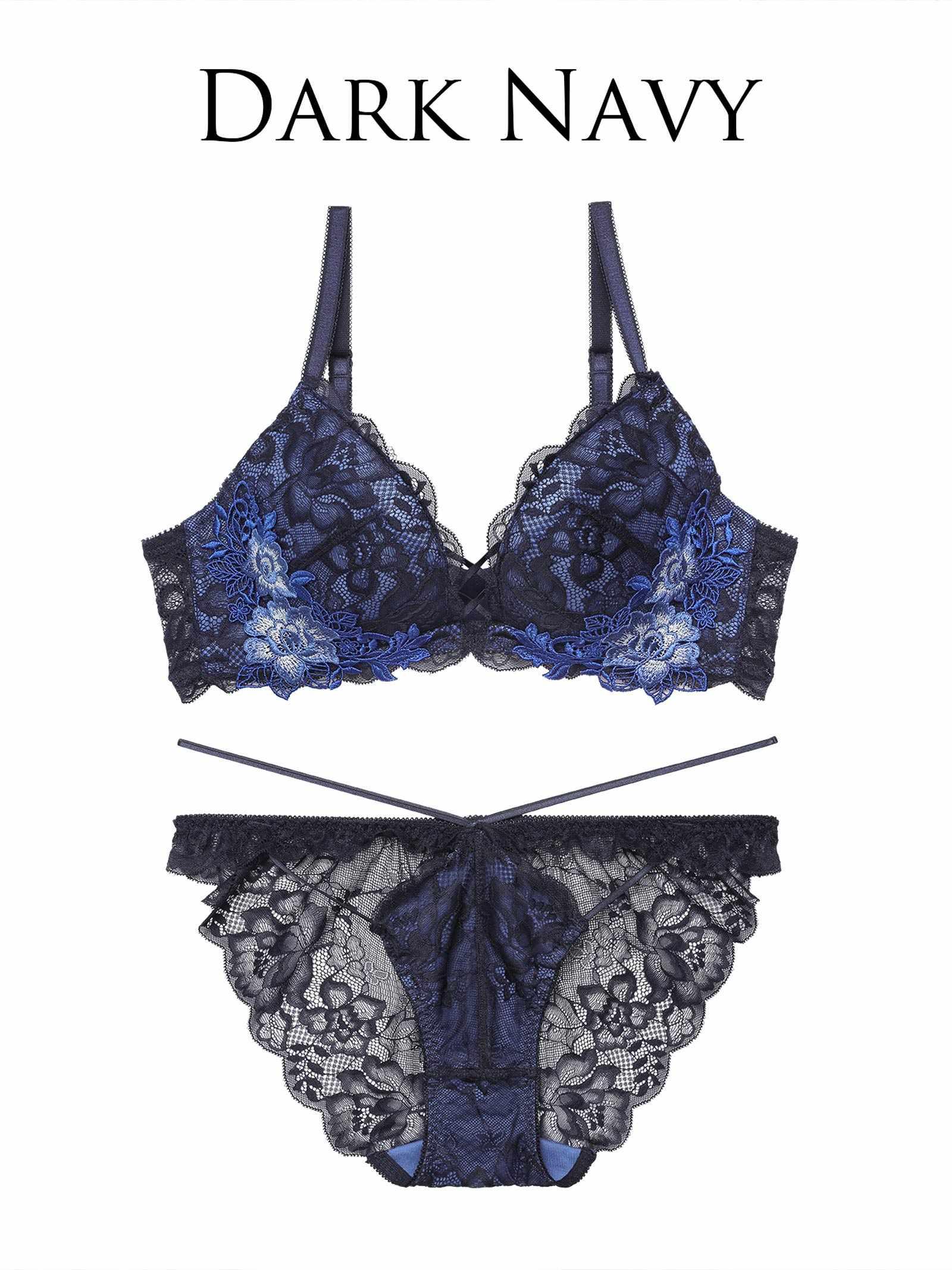 【永尾まりや着用】【Reinest】ボタニカルレースアップカットブラジャー&バック透けフルバックショーツ - 【公式】247Lingerie