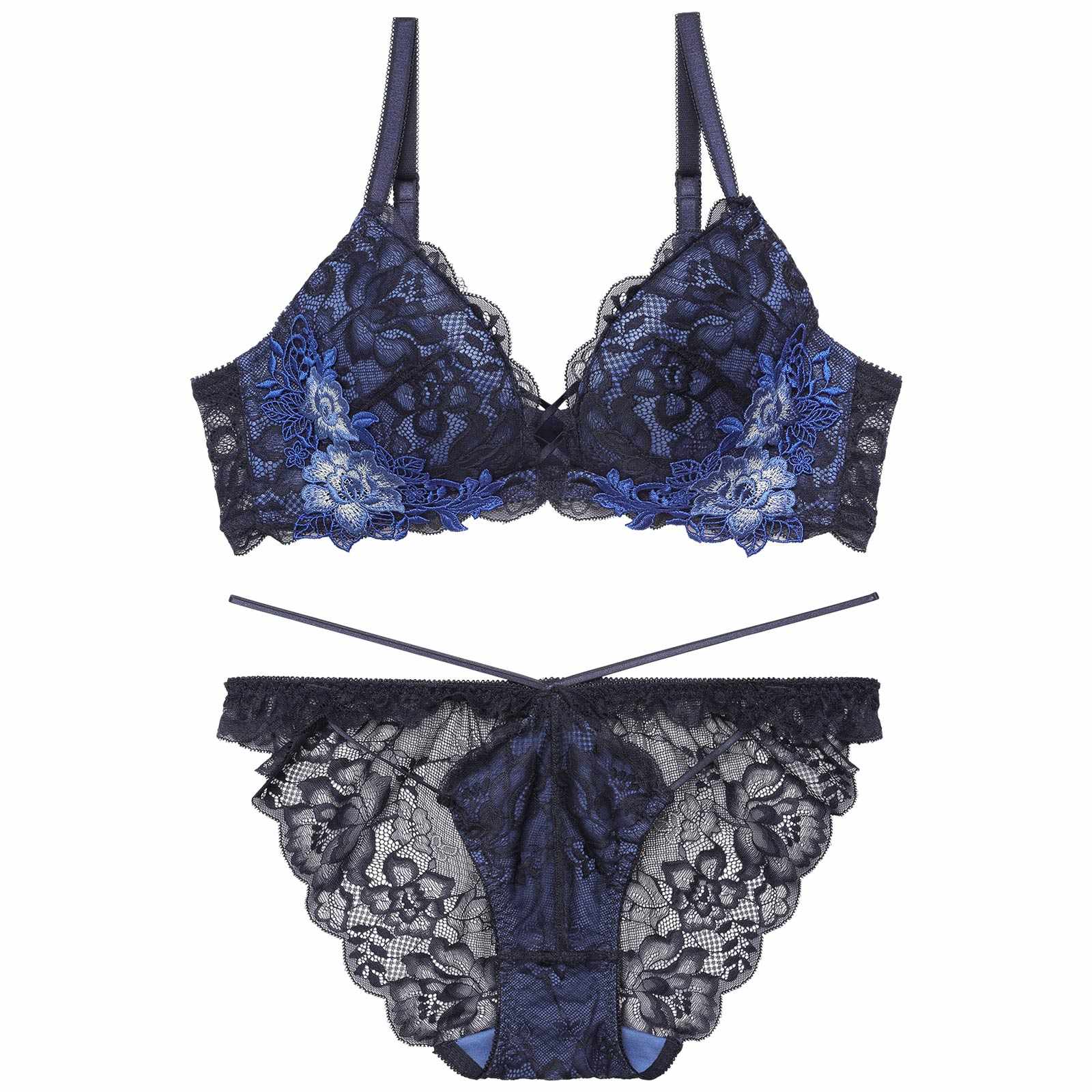 11/6再販!【永尾まりや着用】【Reinest】ボタニカルレースアップカットブラジャー&バック透けフルバックショーツ