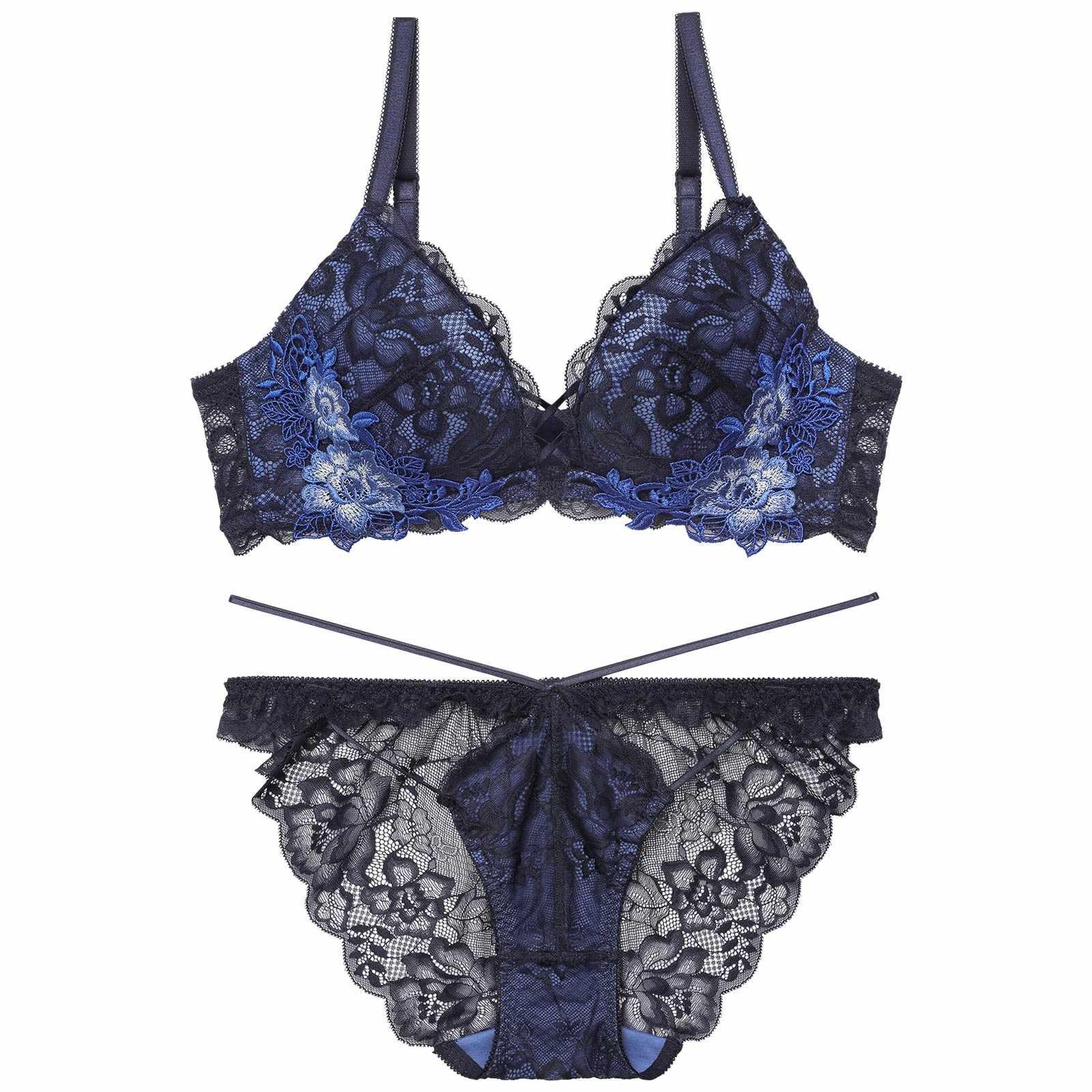 【永尾まりや着用】【Reinest】ボタニカルレースアップカットブラジャー&バック透けフルバックショーツ - 【公式】247Lingerie