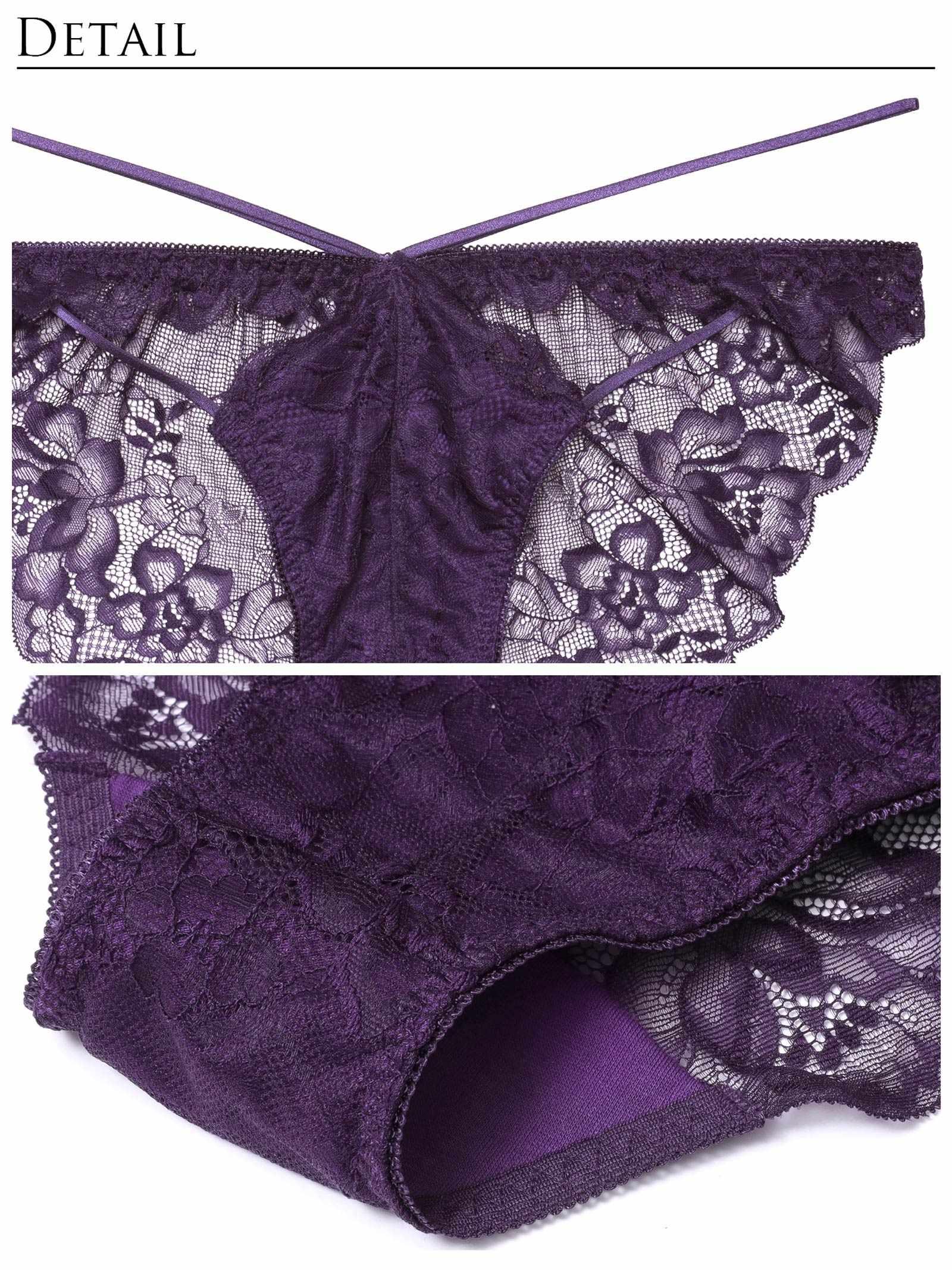 【永尾まりや着用】【Reinest】ボタニカルレースアップカットブラジャー&バック透けフルバックショーツ - 【公式】247Lingerie