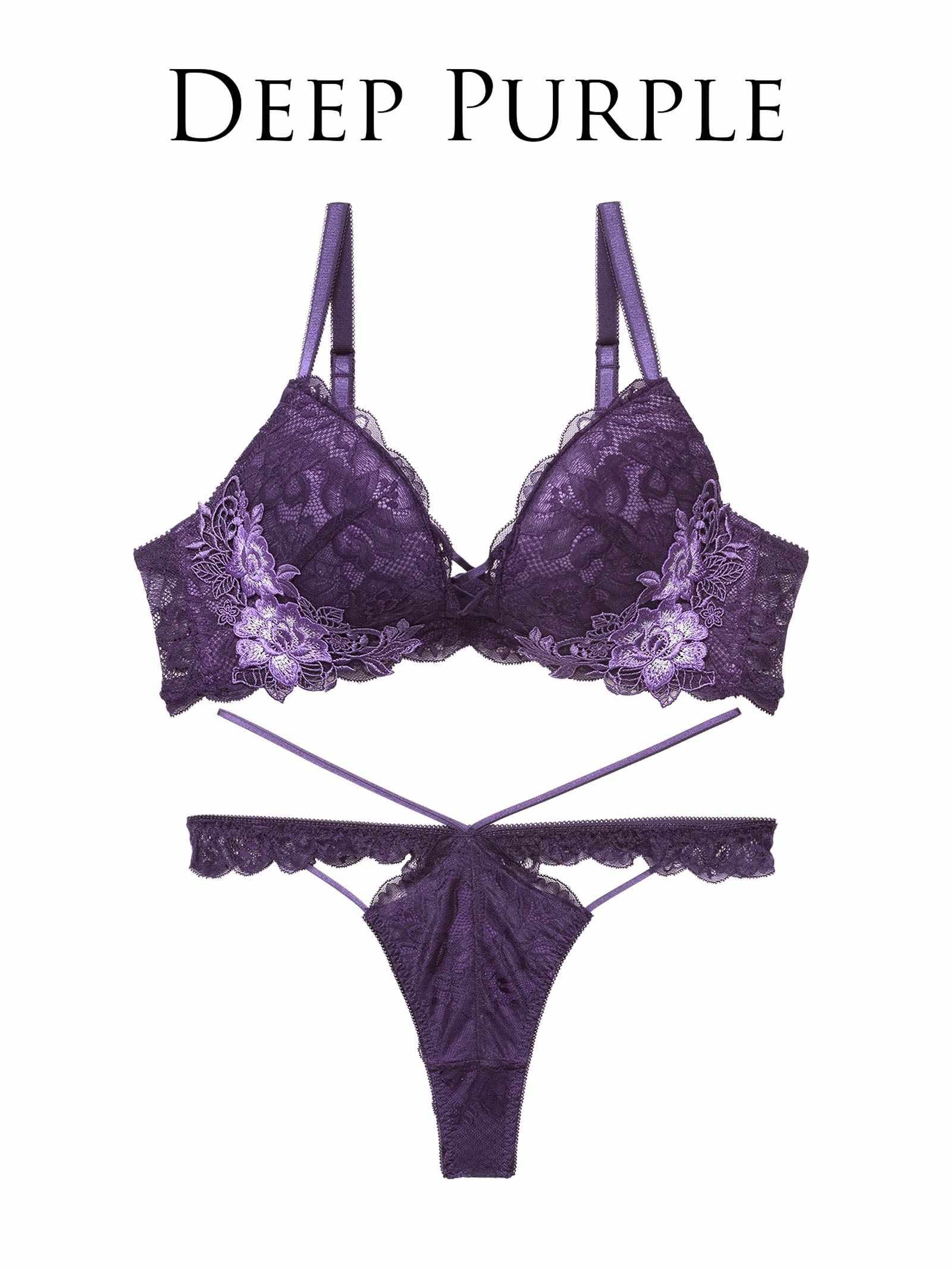 【永尾まりや着用】【Reinest】ボタニカルレースアップカットブラジャー&バック透けTバックショーツ - 【公式】247Lingerie