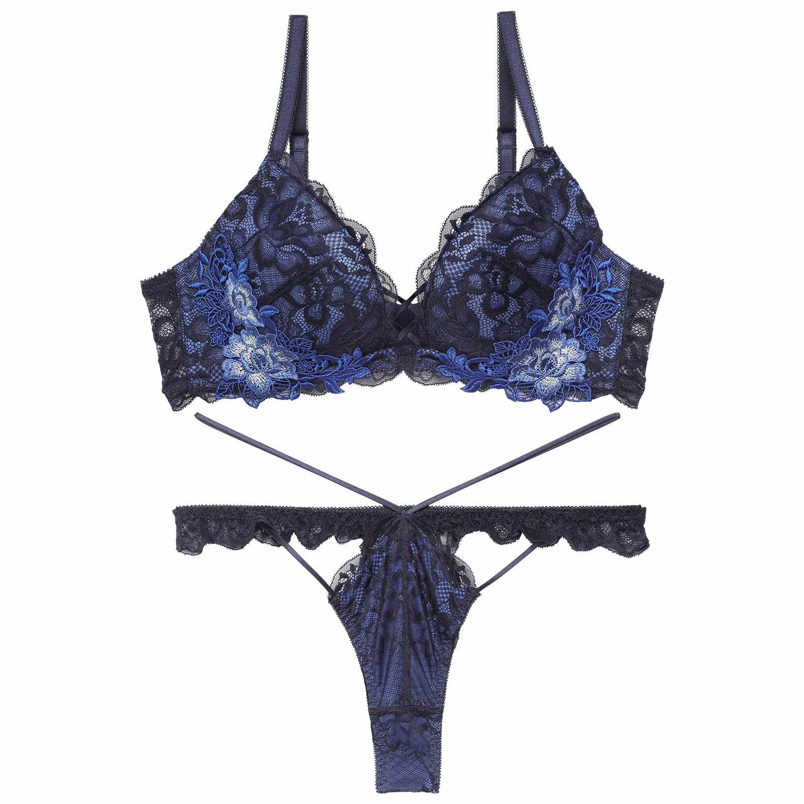 11/6再販!【永尾まりや着用】【Reinest】ボタニカルレースアップカットブラジャー&バック透けTバックショーツ