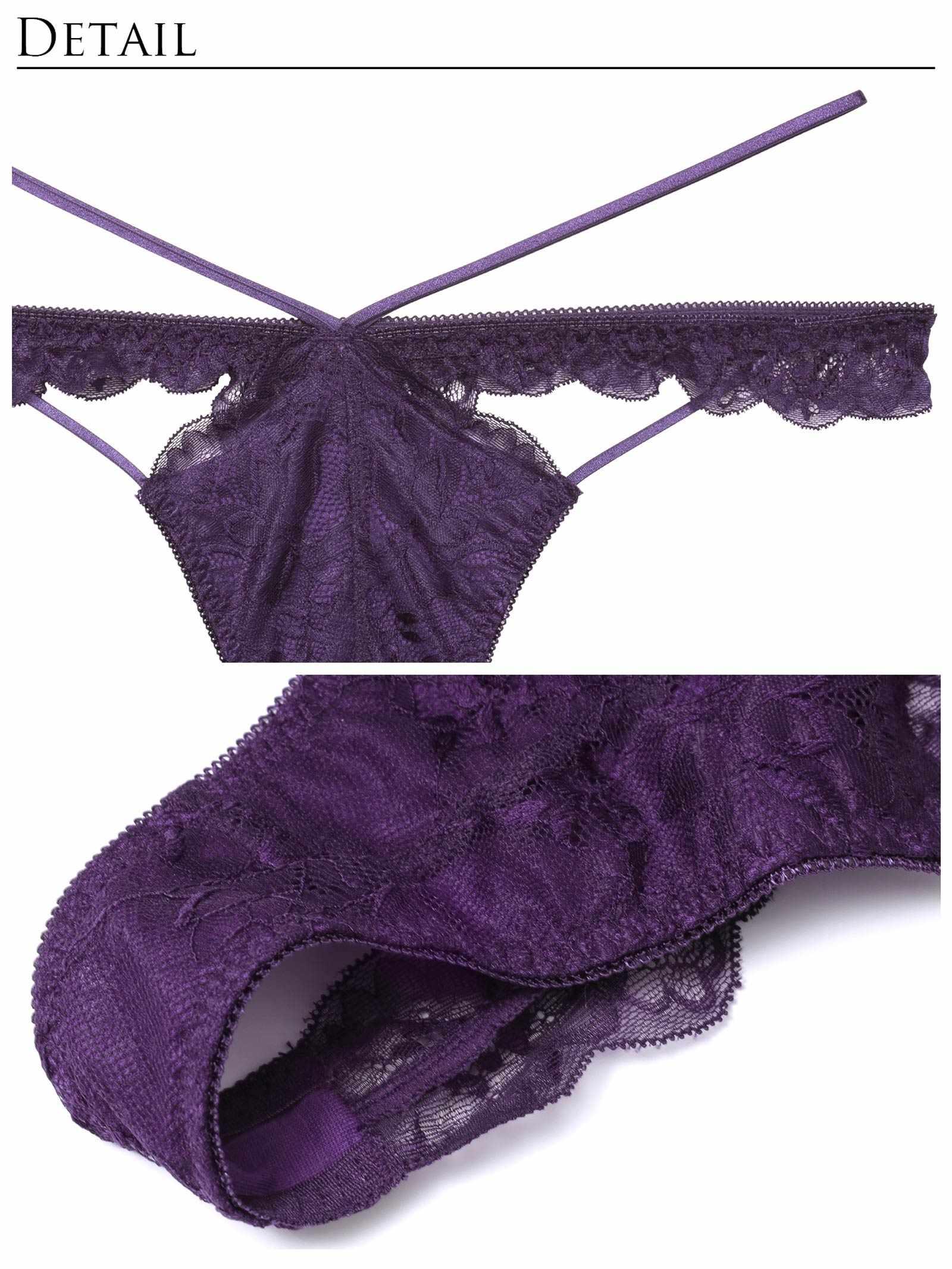 【永尾まりや着用】【Reinest】ボタニカルレースアップカットブラジャー&バック透けTバックショーツ - 【公式】247Lingerie