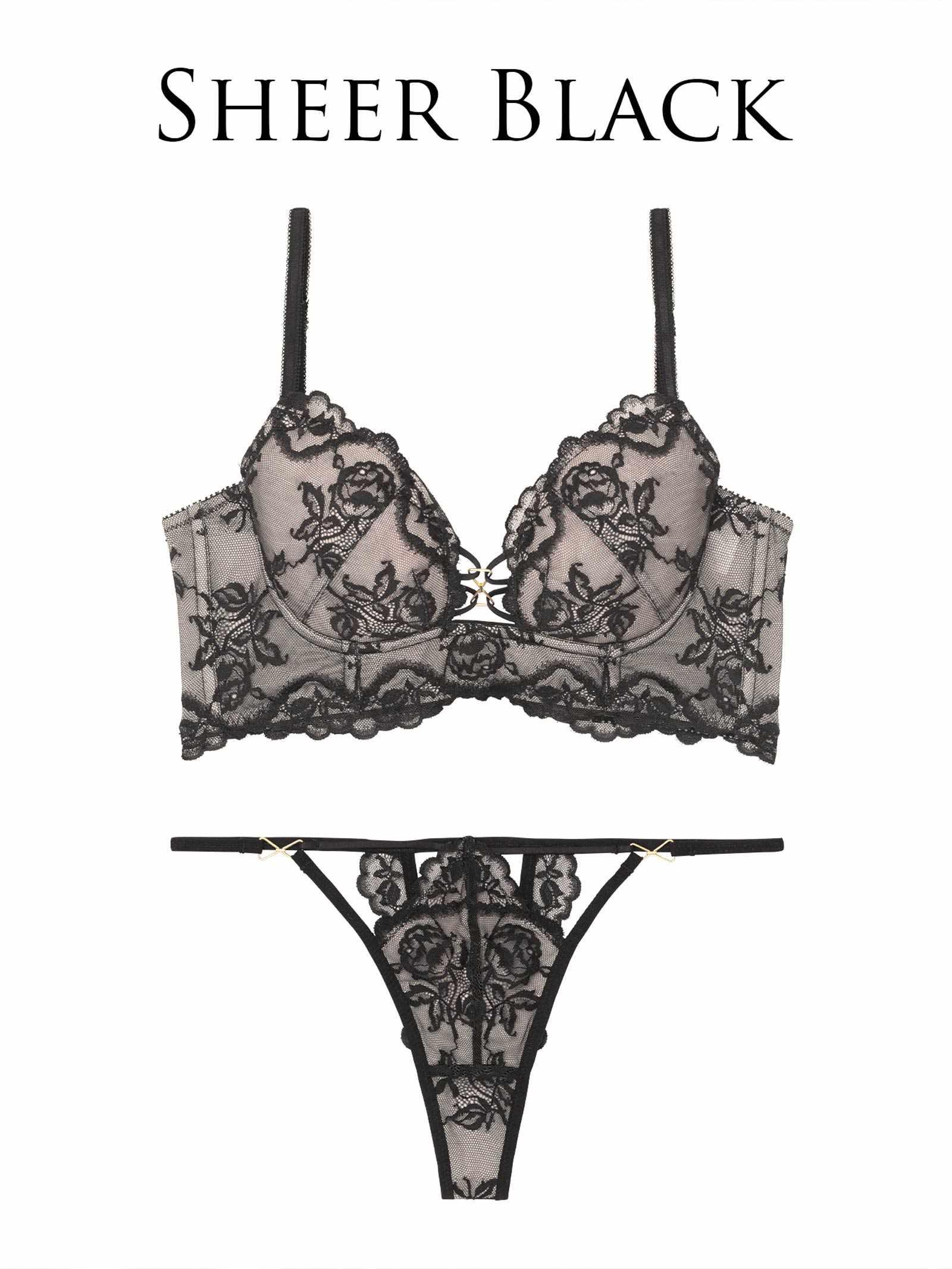 1/10再販!【永尾まりや着用】【Reinest】ヌーディパルフェ背中魅せブラジャー&バック透けTバックショーツ - 【公式】247Lingerie