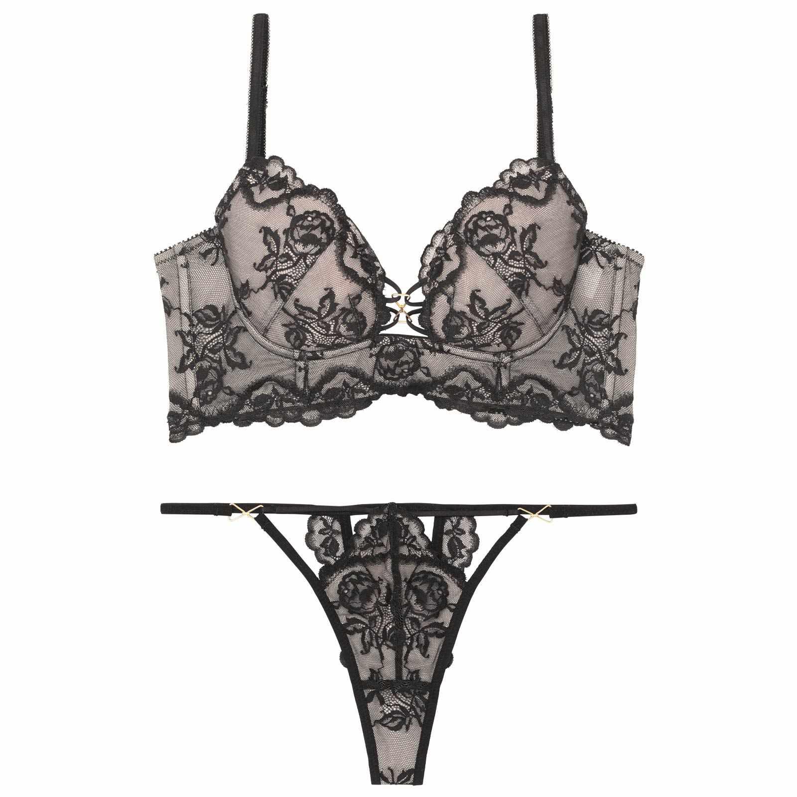 1/10再販!【永尾まりや着用】【Reinest】ヌーディパルフェ背中魅せブラジャー&バック透けTバックショーツ - 【公式】247Lingerie