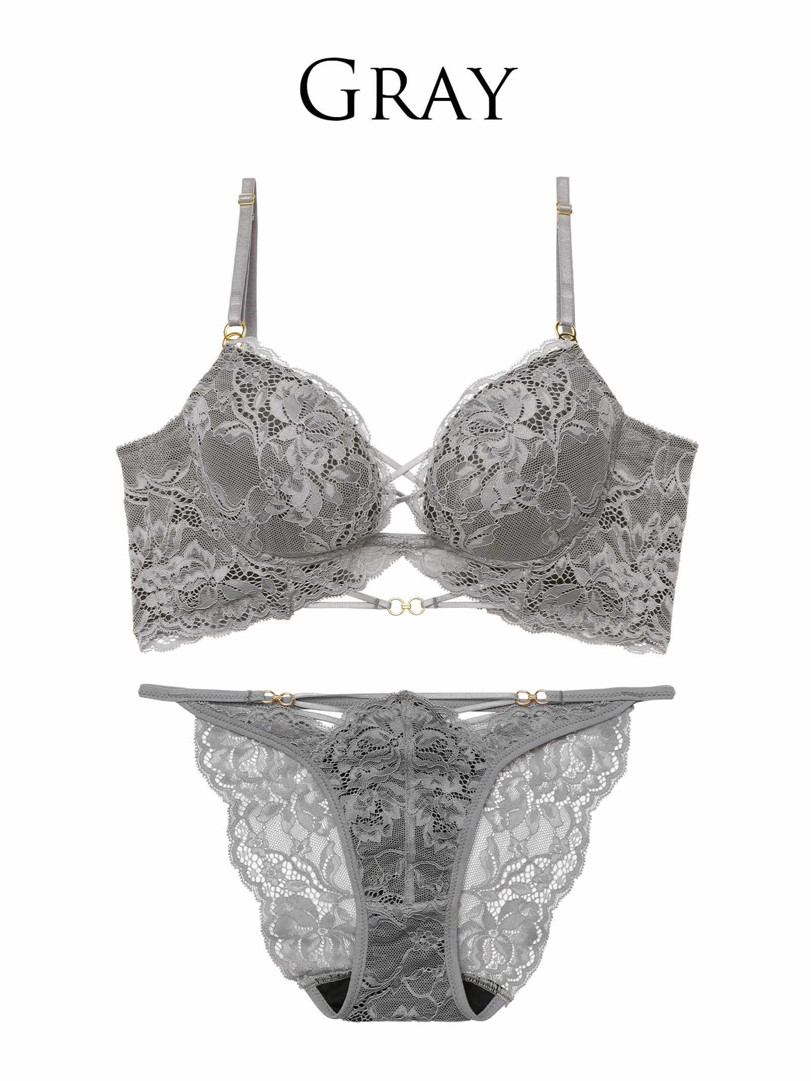 3/9新作!【Reinest】アリュールノクターンレース背中魅せブラジャー&バック透けフルバックショーツ