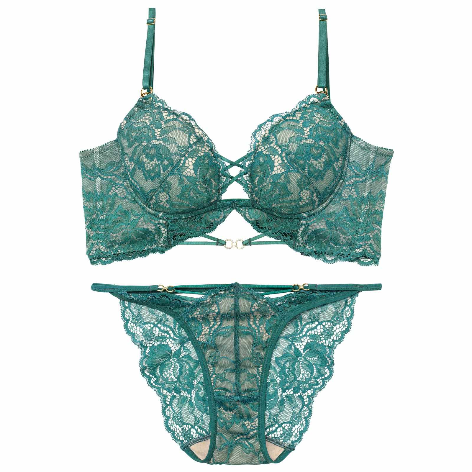 3/9新作!【Reinest】アリュールノクターンレース背中魅せブラジャー&バック透けフルバックショーツ