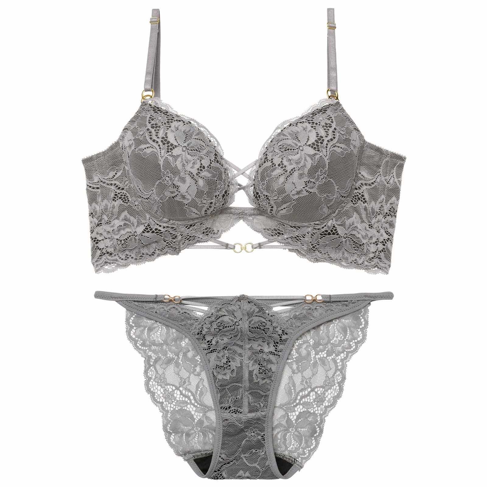 3/9新作!【Reinest】アリュールノクターンレース背中魅せブラジャー&バック透けフルバックショーツ