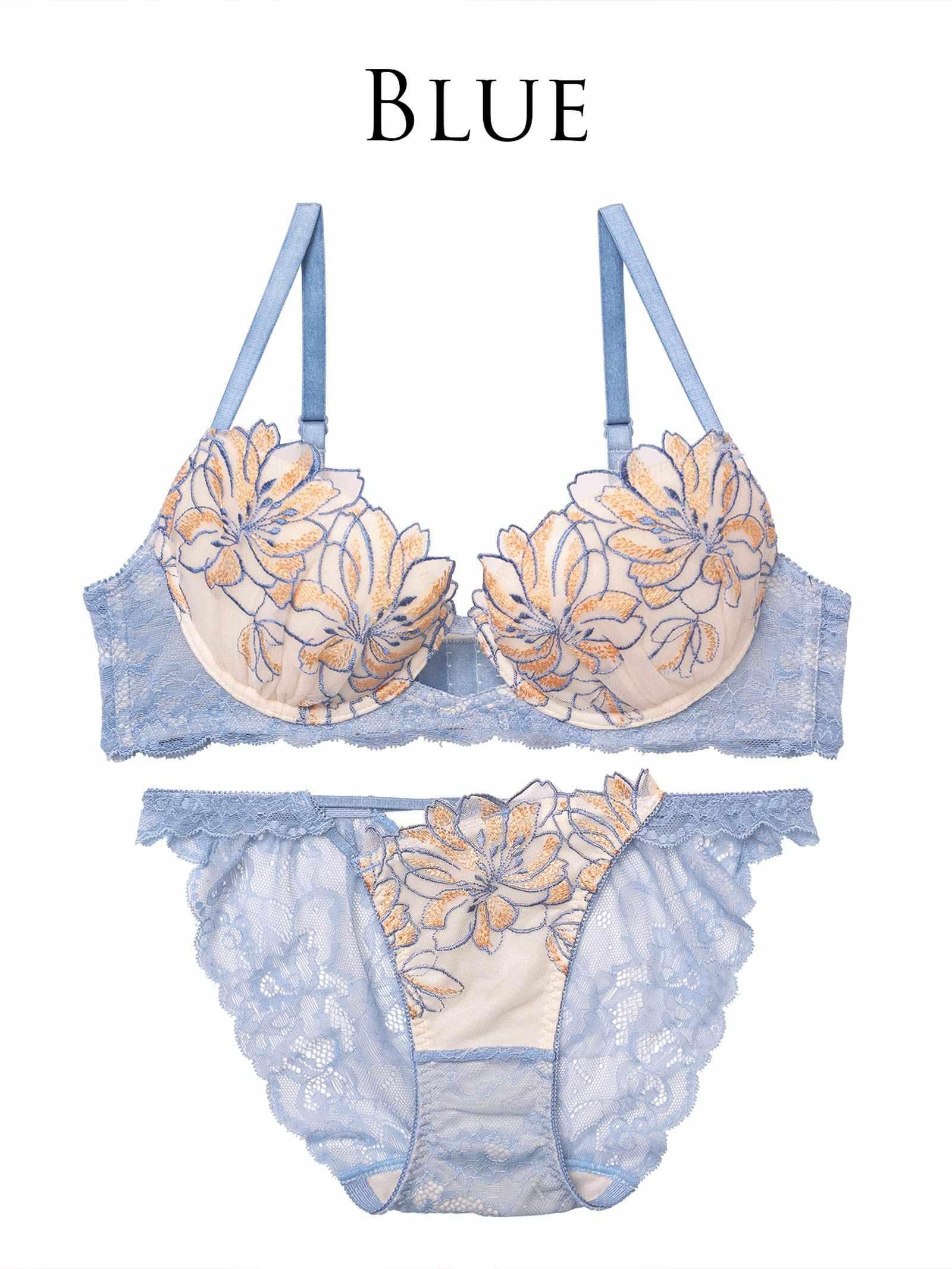 【永尾まりや着用】【Reinest】シャルマンフレッシュフラワーブラジャー&バック透けフルバックショーツ - 【公式】247Lingerie