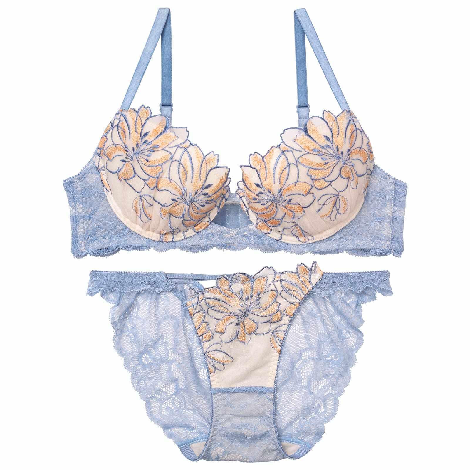 【永尾まりや着用】【Reinest】シャルマンフレッシュフラワーブラジャー&バック透けフルバックショーツ - 【公式】247Lingerie