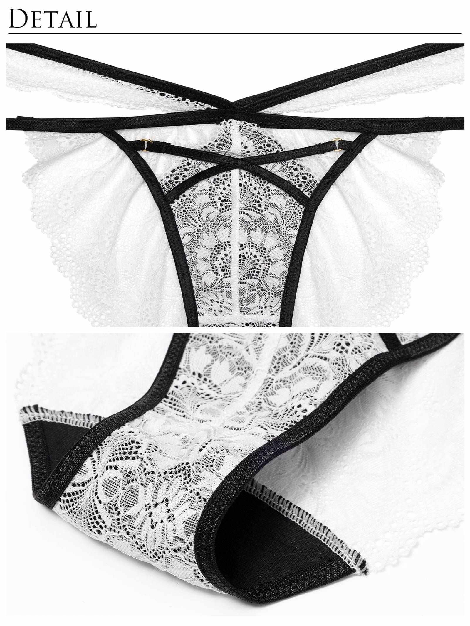 【永尾まりや着用】【Reinest】モダンクロスコードレースブラジャー&バック透けフルバックショーツ - 【公式】247Lingerie