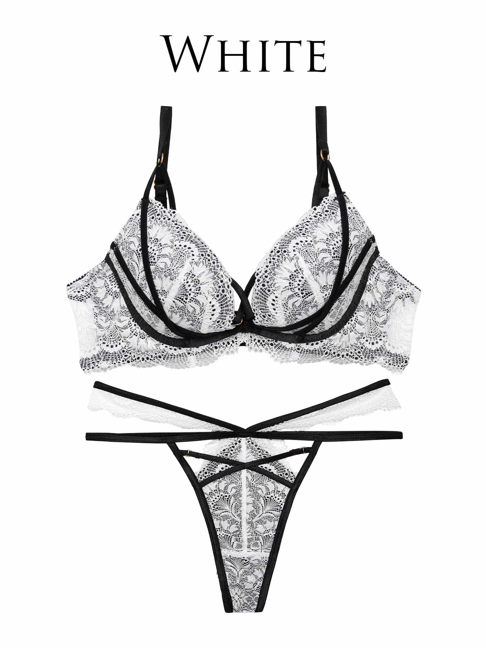 3/14新作!【永尾まりや着用】【Reinest】モダンクロスコードレースブラジャー&バック透けTバックショーツ