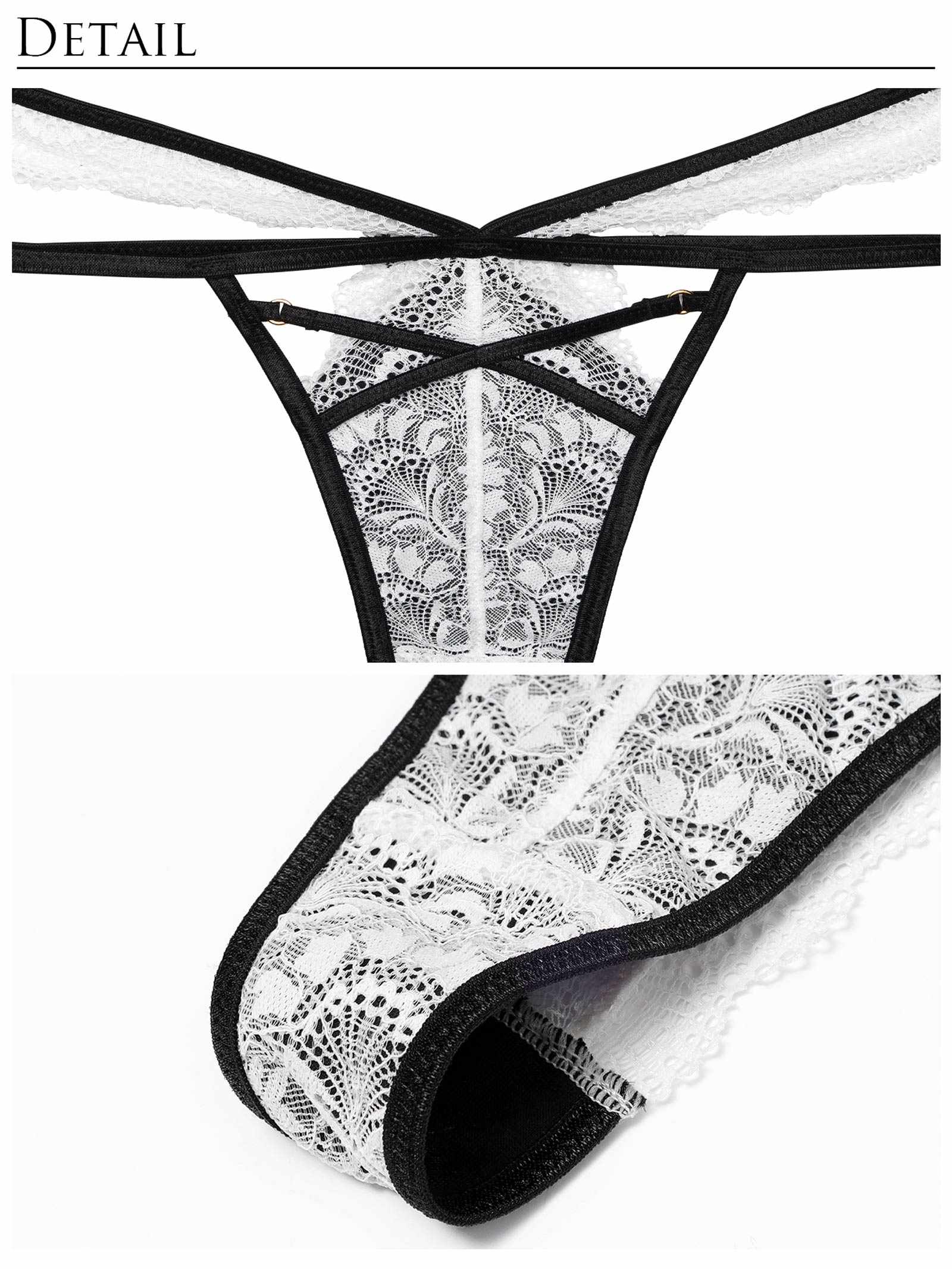 3/14新作!【永尾まりや着用】【Reinest】モダンクロスコードレースブラジャー&バック透けTバックショーツ