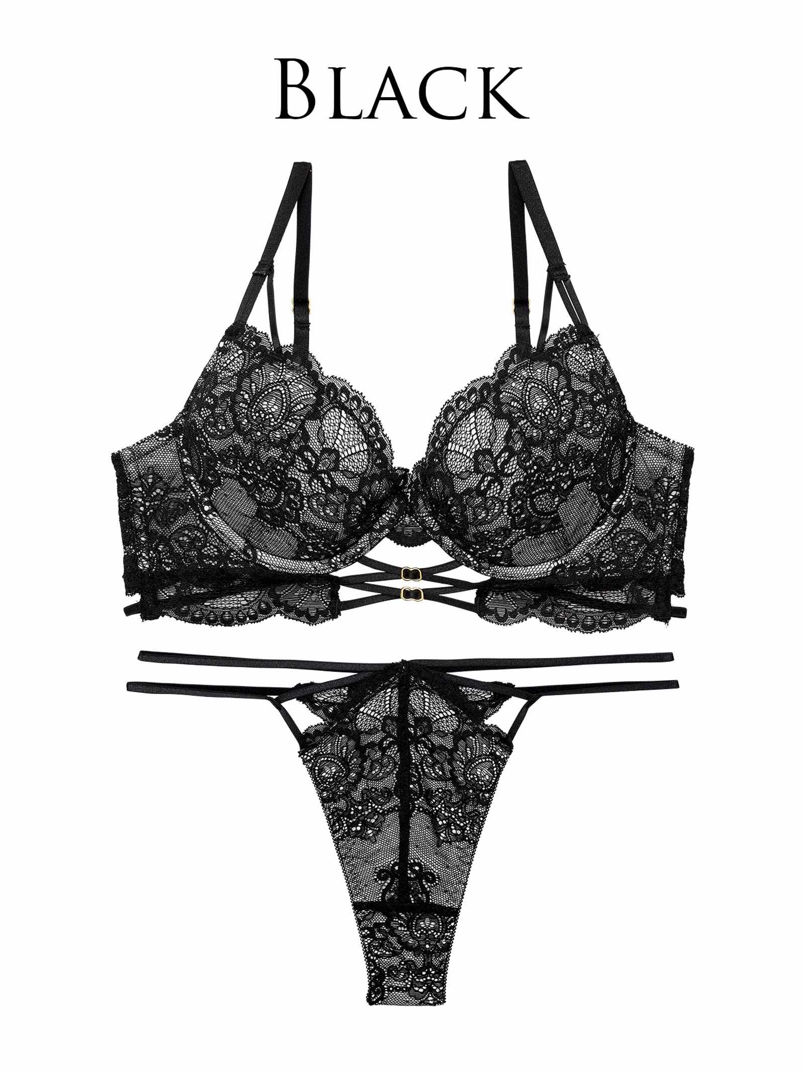 4/25新作!【永尾まりや着用】【Reinest】アラベスクレーシィストリングブラジャー&バック透けTバックショーツ