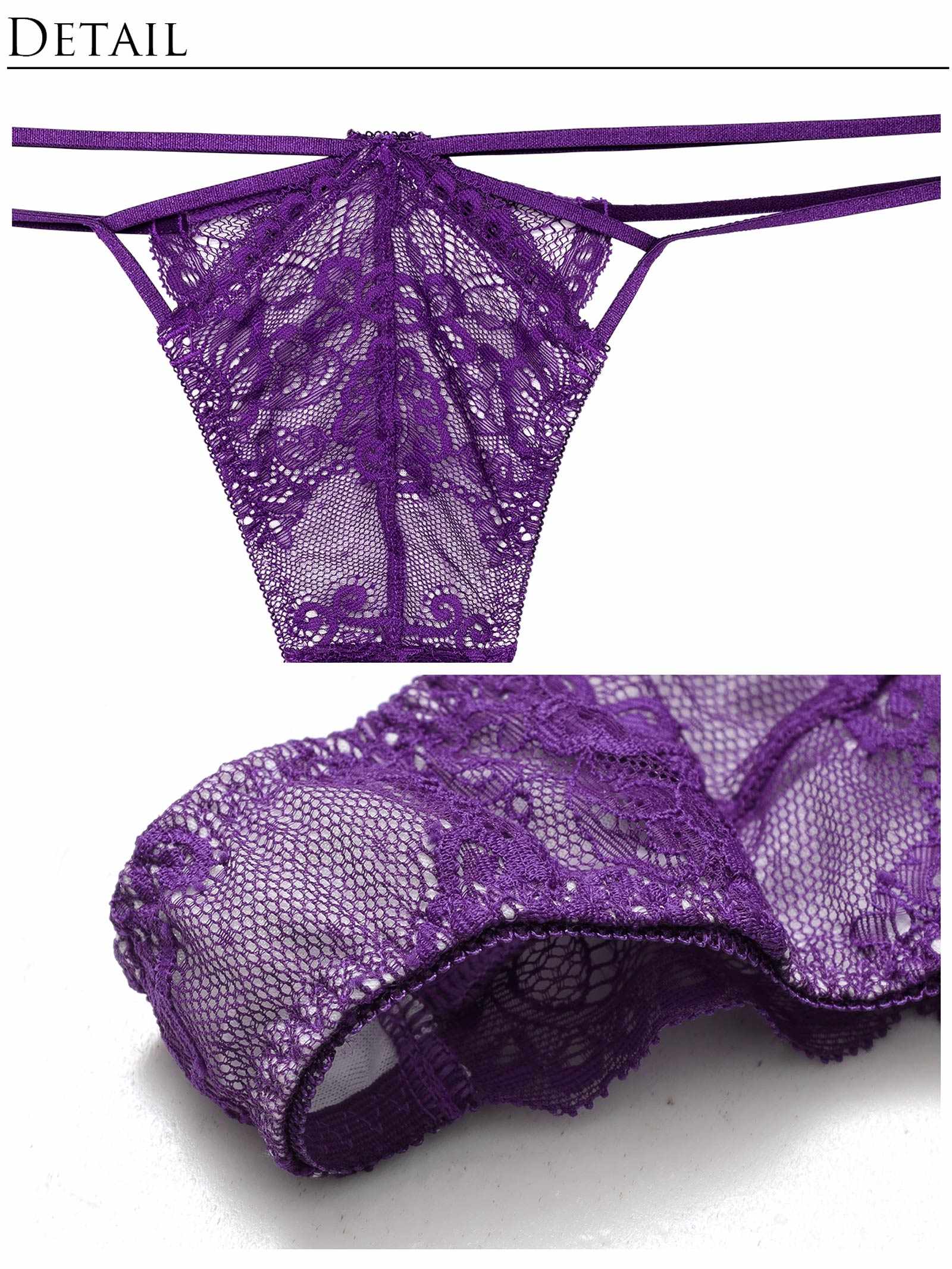 4/25新作!【永尾まりや着用】【Reinest】アラベスクレーシィストリングブラジャー&バック透けTバックショーツ