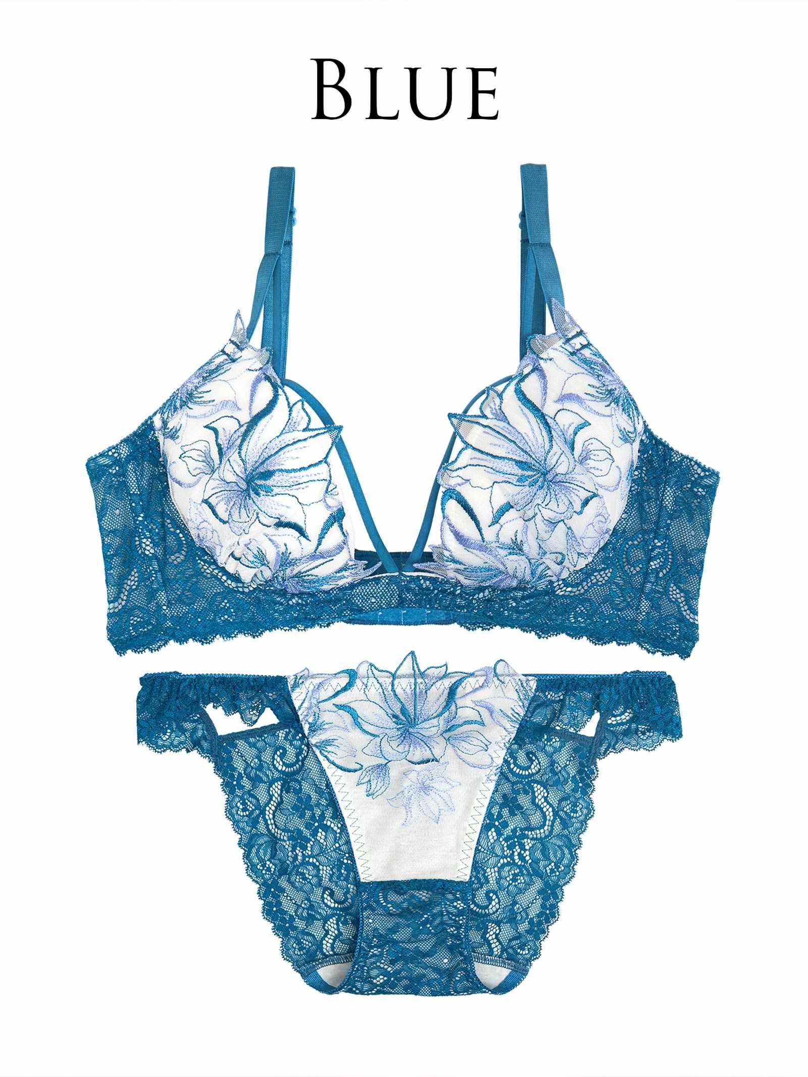 6/13新作!!【永尾まりや着用】【Reinest】ミューズリリーカットレーシィ育乳脇高★魔法のブラジャー&バック透けフルバックショーツ