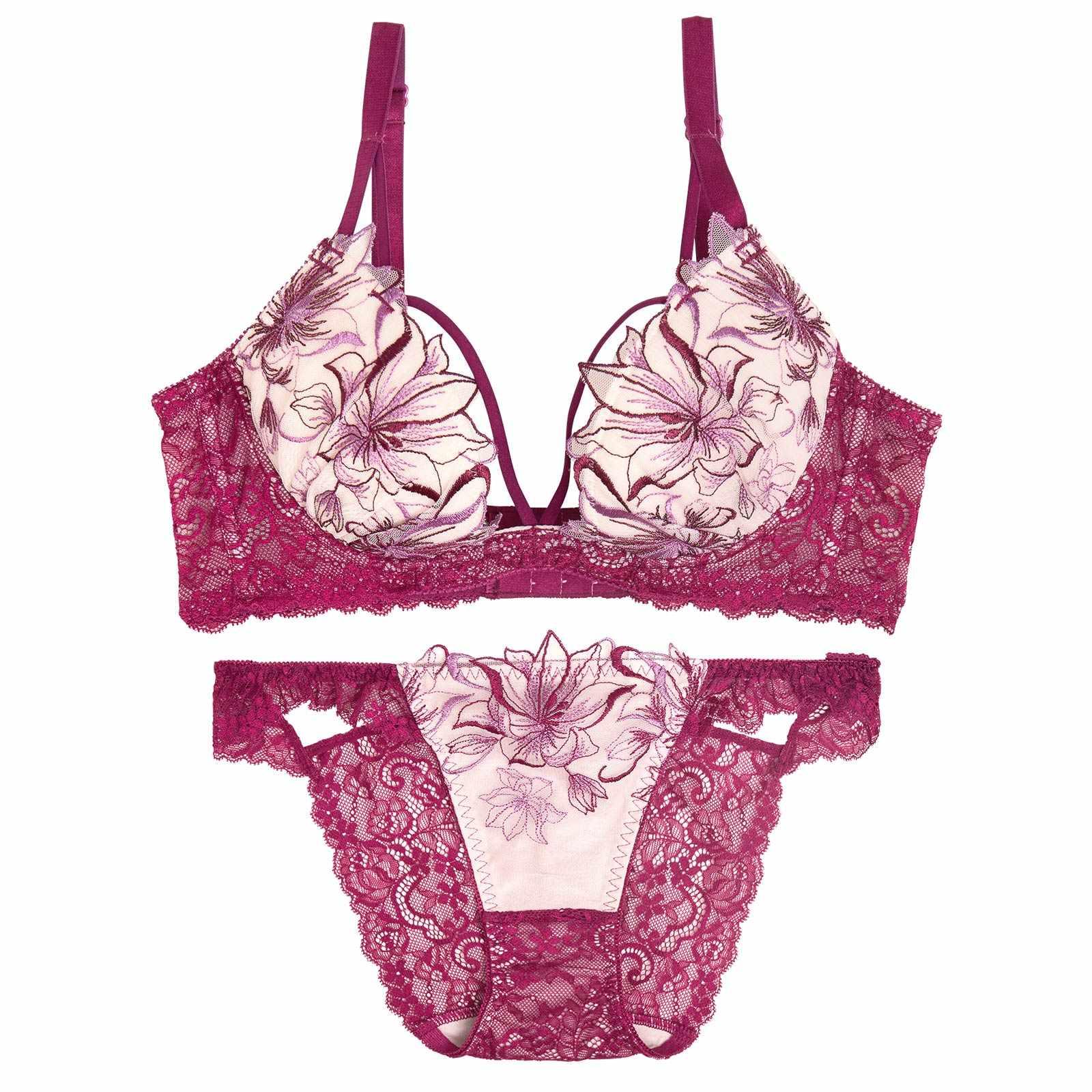 【永尾まりや着用】【Reinest】ミューズリリーカットレーシィ育乳脇高★魔法のブラジャー&バック透けフルバックショーツ