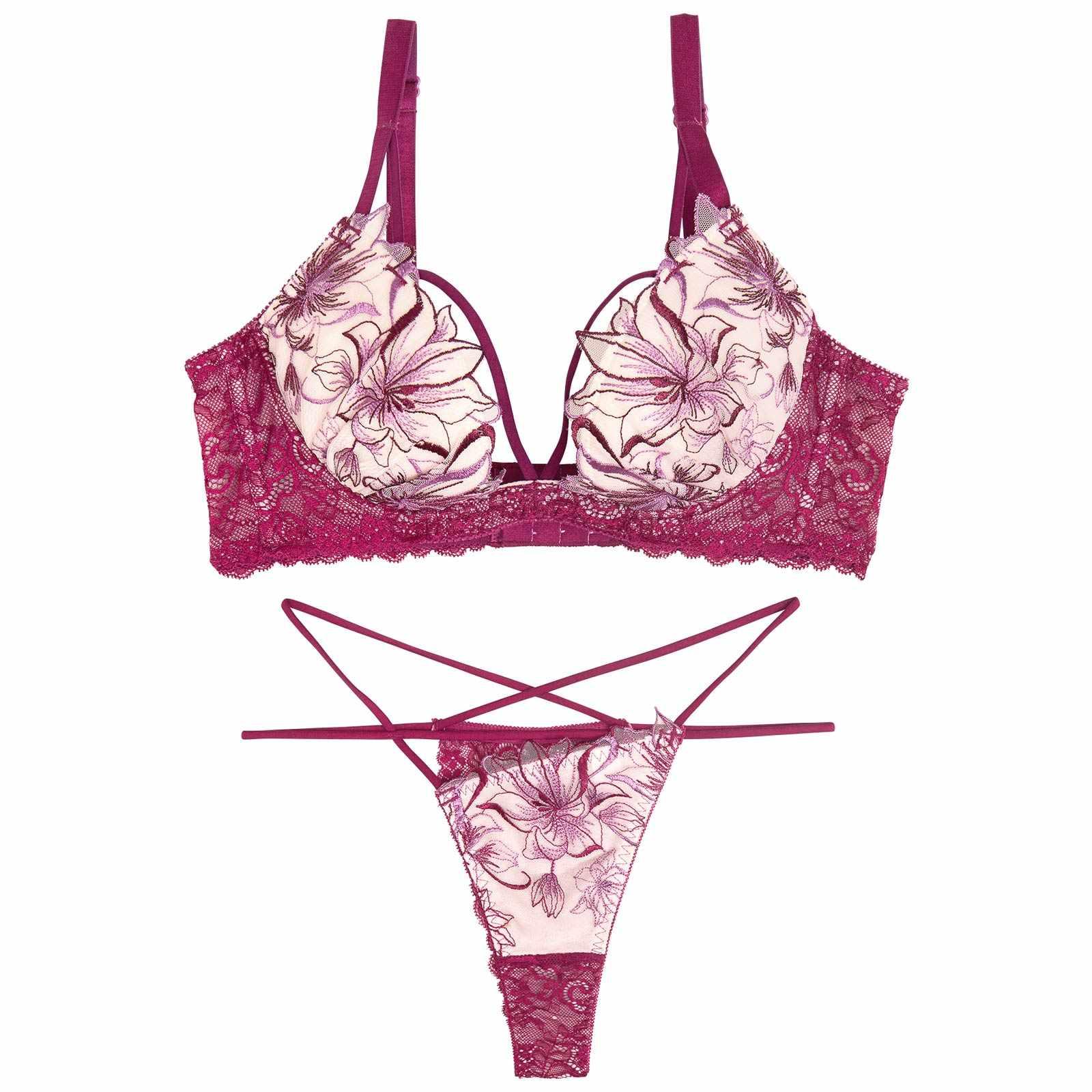 【永尾まりや着用】【Reinest】ミューズリリーカットレーシィ育乳脇高★魔法のブラジャー&バック透けTバックショーツ