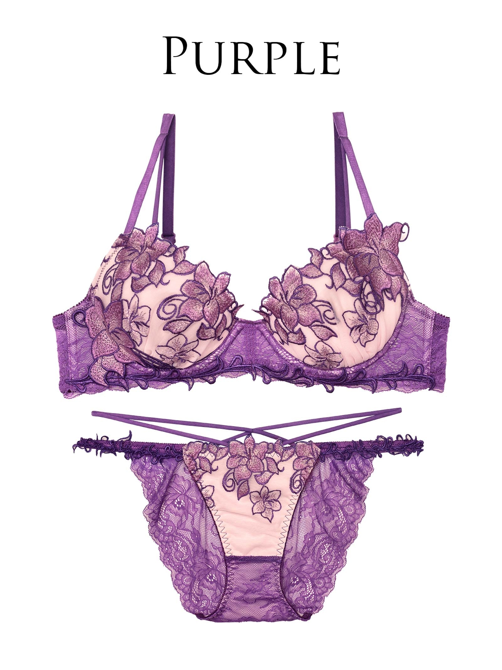 8/13新作!【永尾まりや着用】【Reinest】エトワールアマリリスブラジャー&バック透けフルバックショーツ