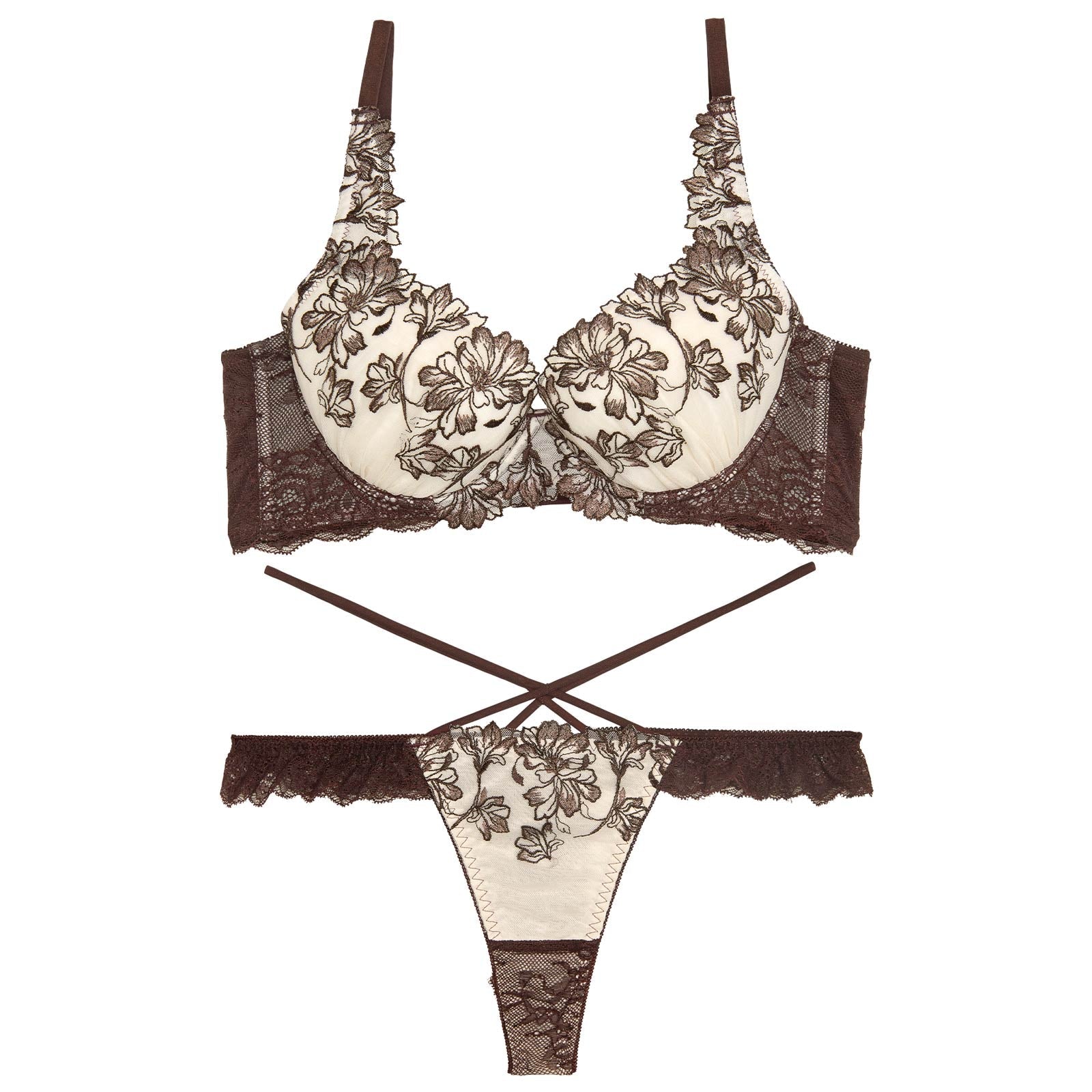 10/27新作!【永尾まりや着用】【Reinest】ビューティフォールフラワーブラジャー&バック透けTバックショーツ