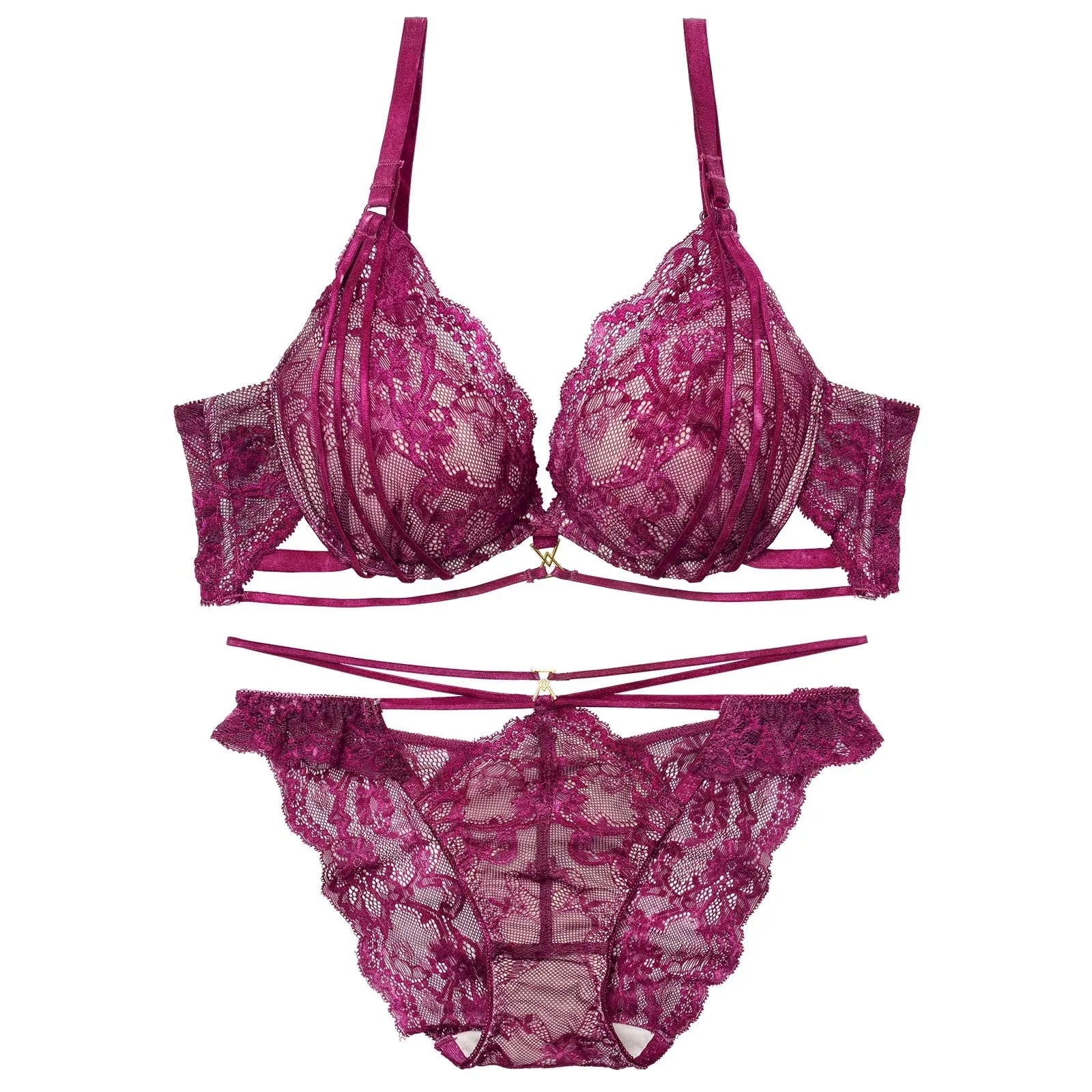 2/4新作!【Reinest】センシュアルレーシィコードブラジャー&バック透けフルバックショーツ