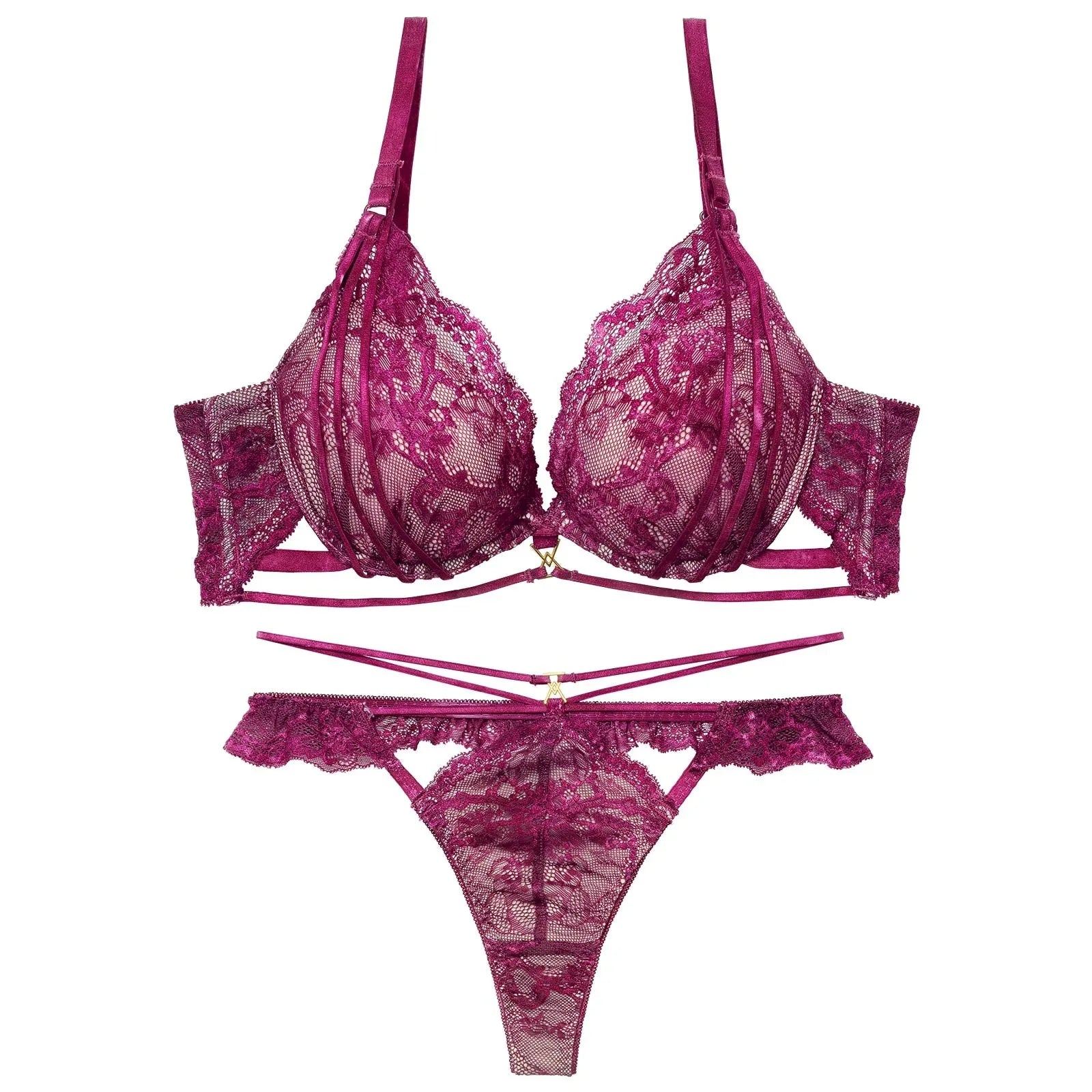 2/4新作!【Reinest】センシュアルレーシィコードブラジャー&バック透けTバックショーツ