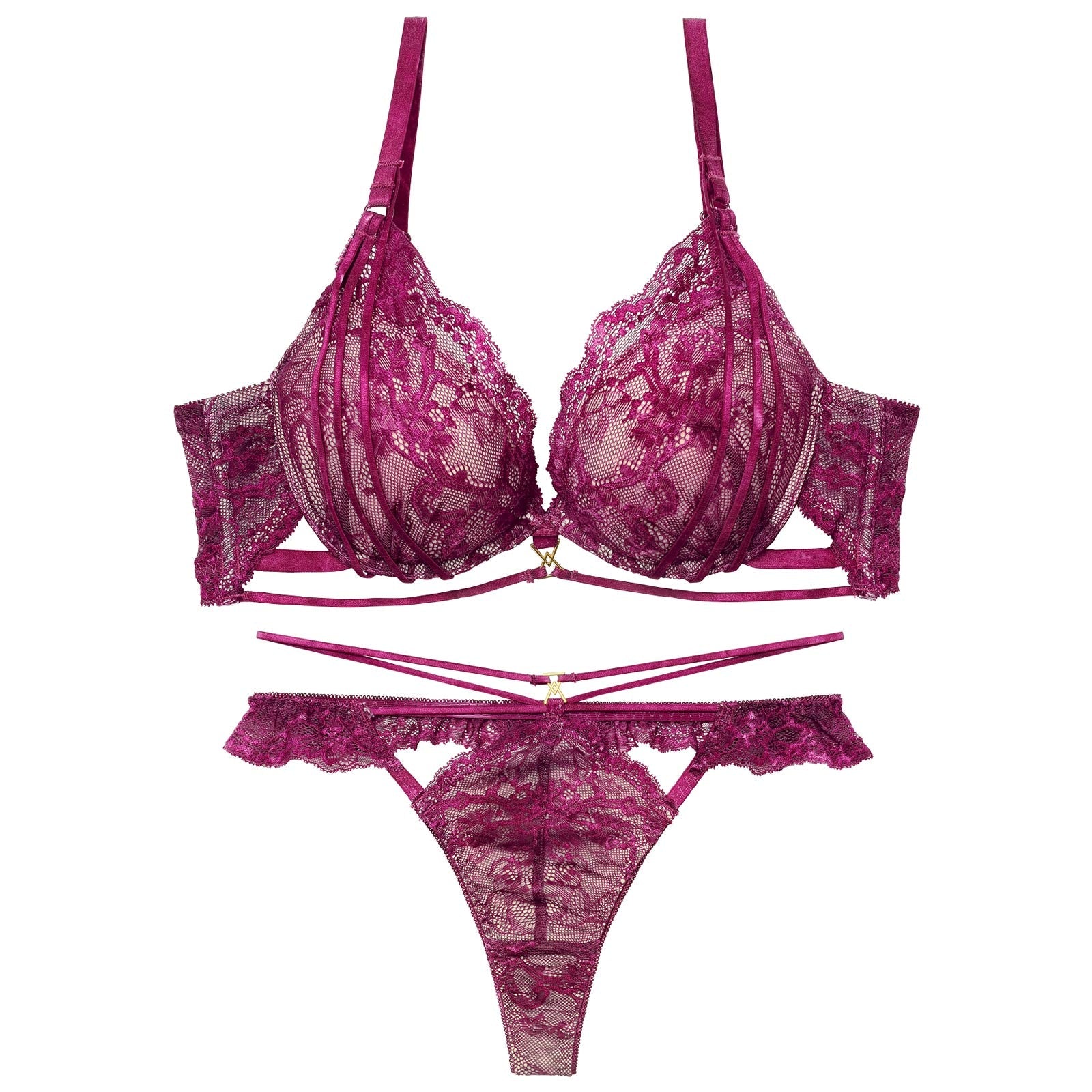 2/4新作!【Reinest】センシュアルレーシィコードブラジャー&バック透けTバックショーツ