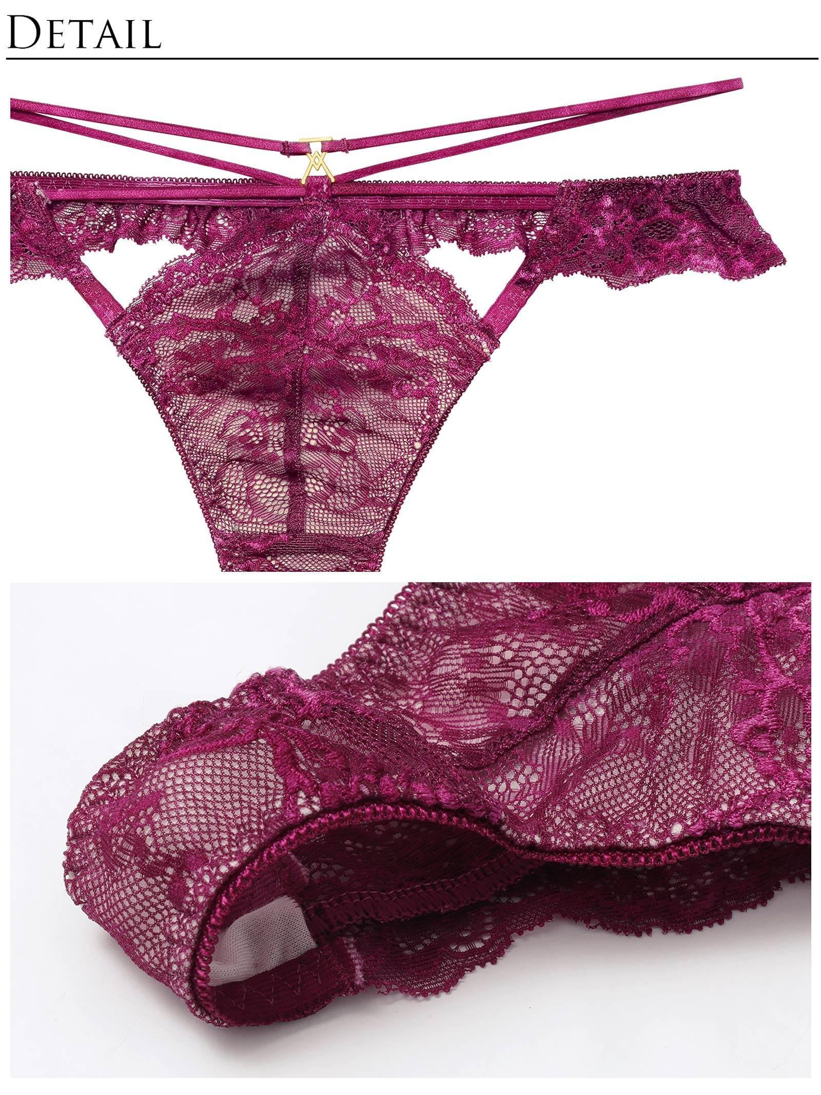 2/4新作!【Reinest】センシュアルレーシィコードブラジャー&バック透けTバックショーツ