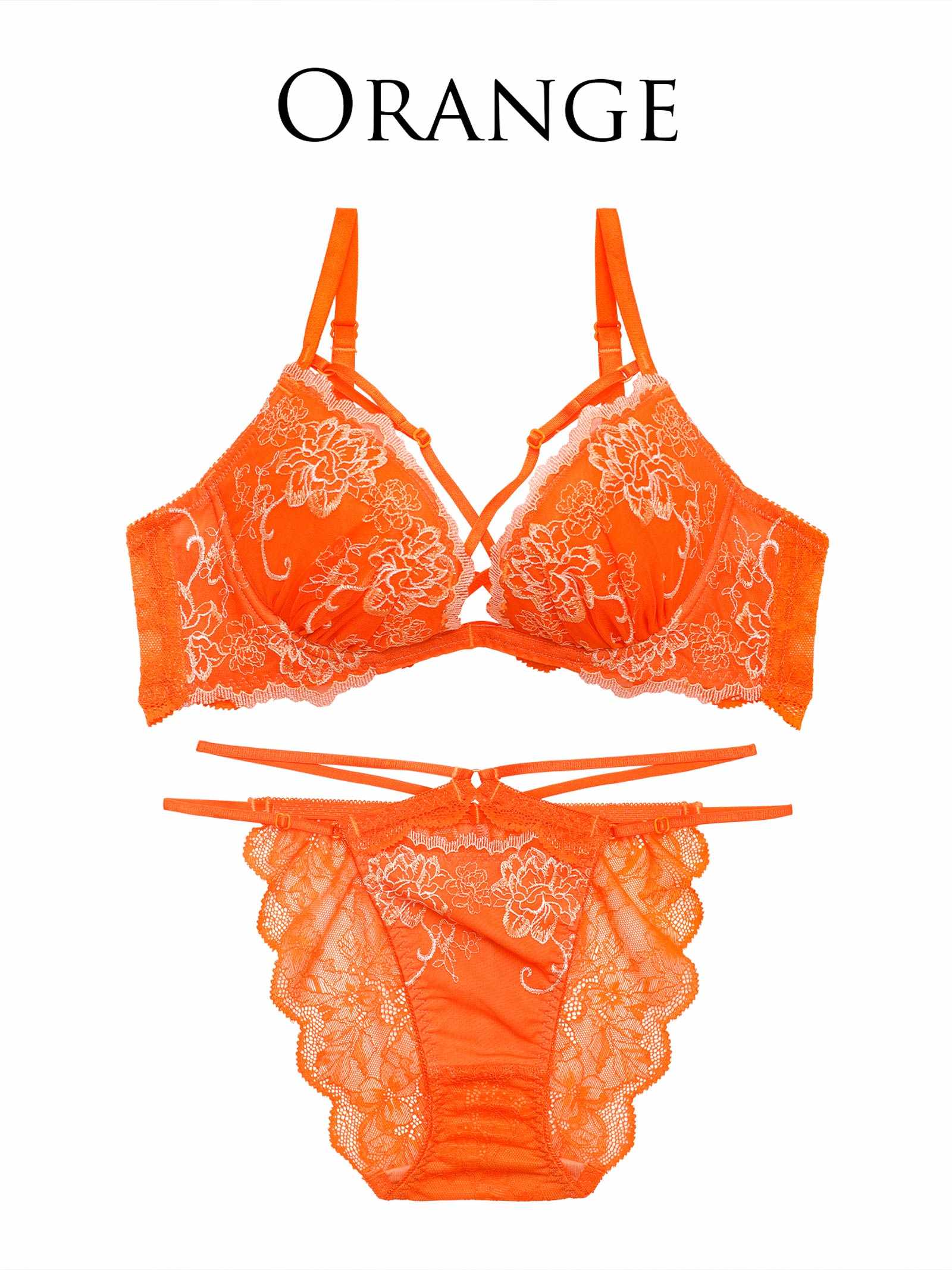 4/27新作!【Reinest】グラマラスフルールコードブラジャー&バック透けフルバックショーツ