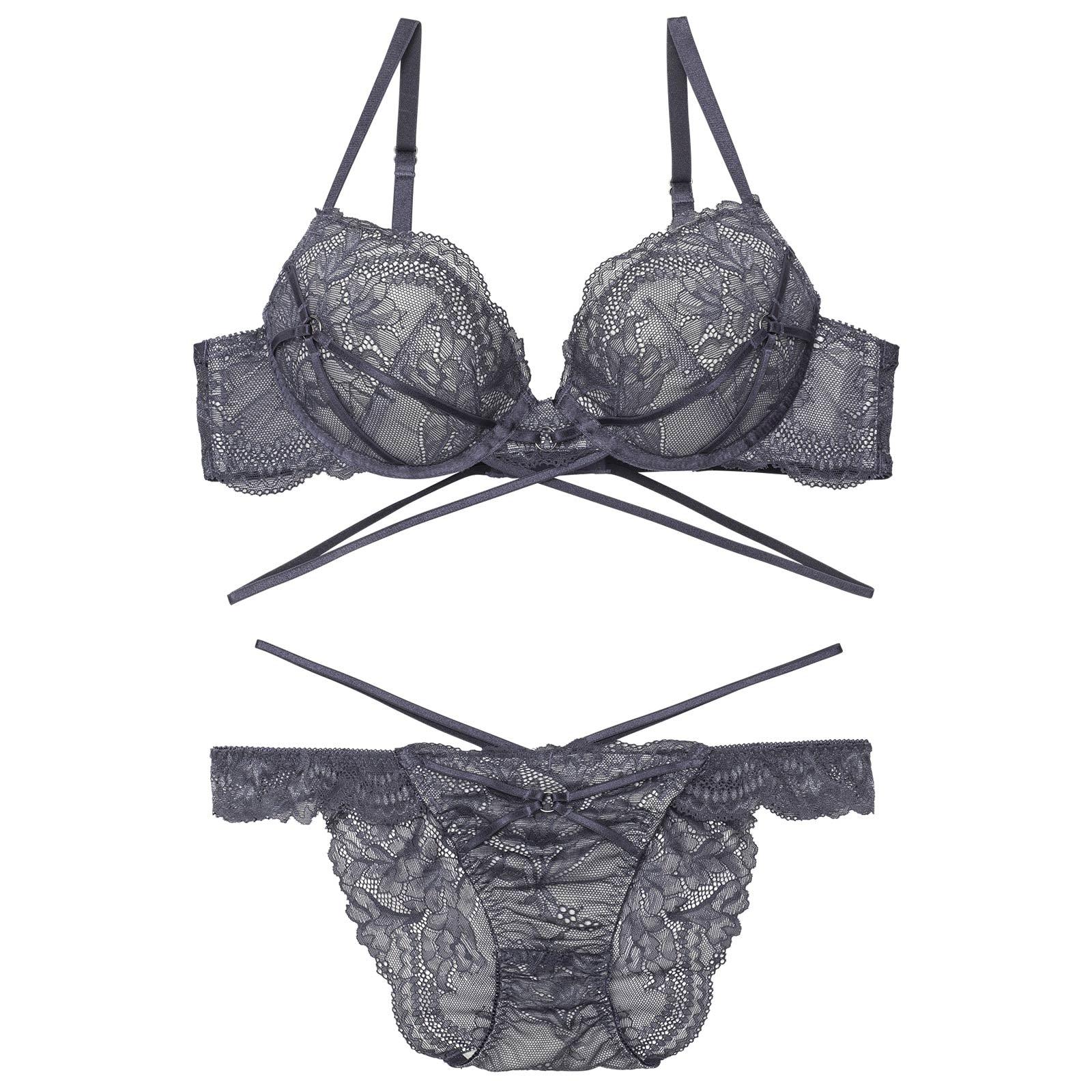 【永尾まりや着用】【Reinest】マスカレードストリングブラジャー&バック透けフルバックショーツ - 【公式】247Lingerie