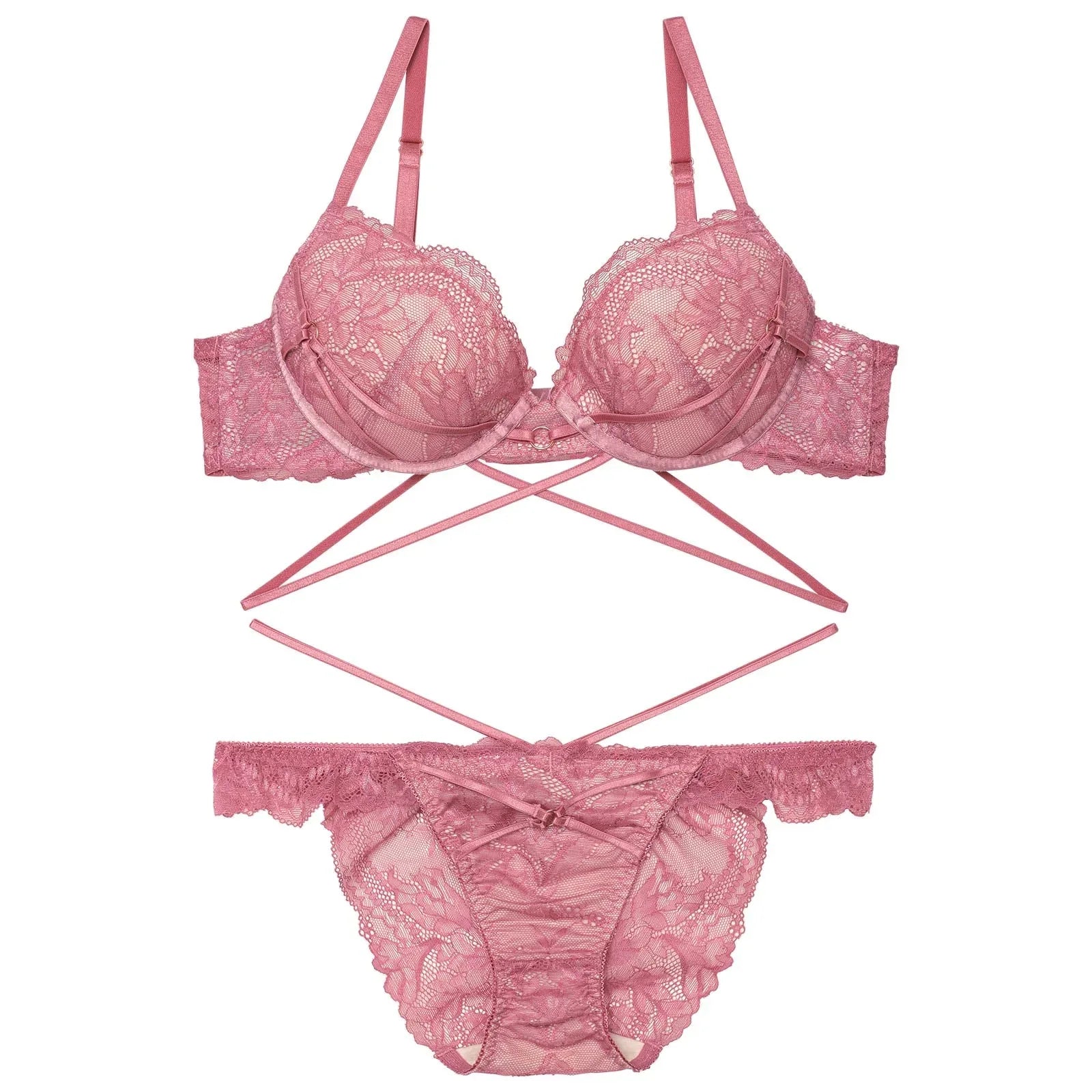 【永尾まりや着用】【Reinest】マスカレードストリングブラジャー&バック透けフルバックショーツ - 【公式】247Lingerie