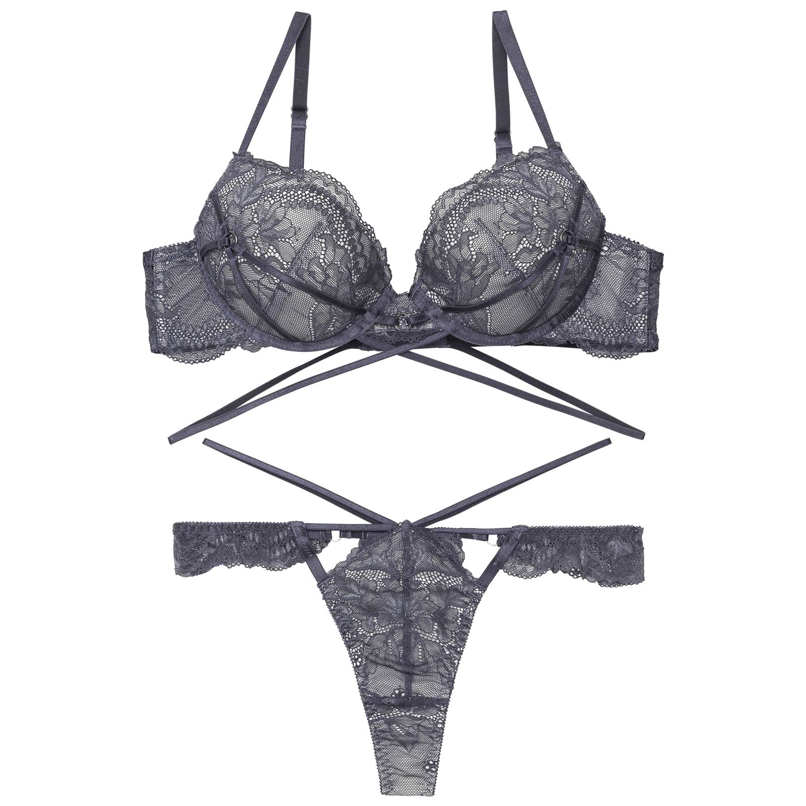 【永尾まりや着用】【Reinest】マスカレードストリングブラジャー&バック透けTバックショーツ