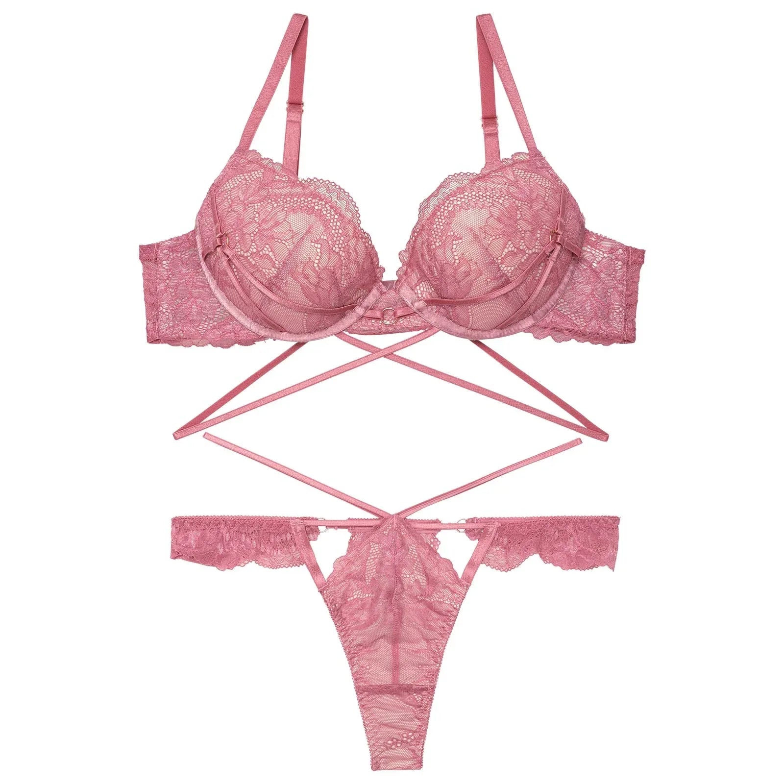 【永尾まりや着用】【Reinest】マスカレードストリングブラジャー&バック透けTバックショーツ - 【公式】247Lingerie