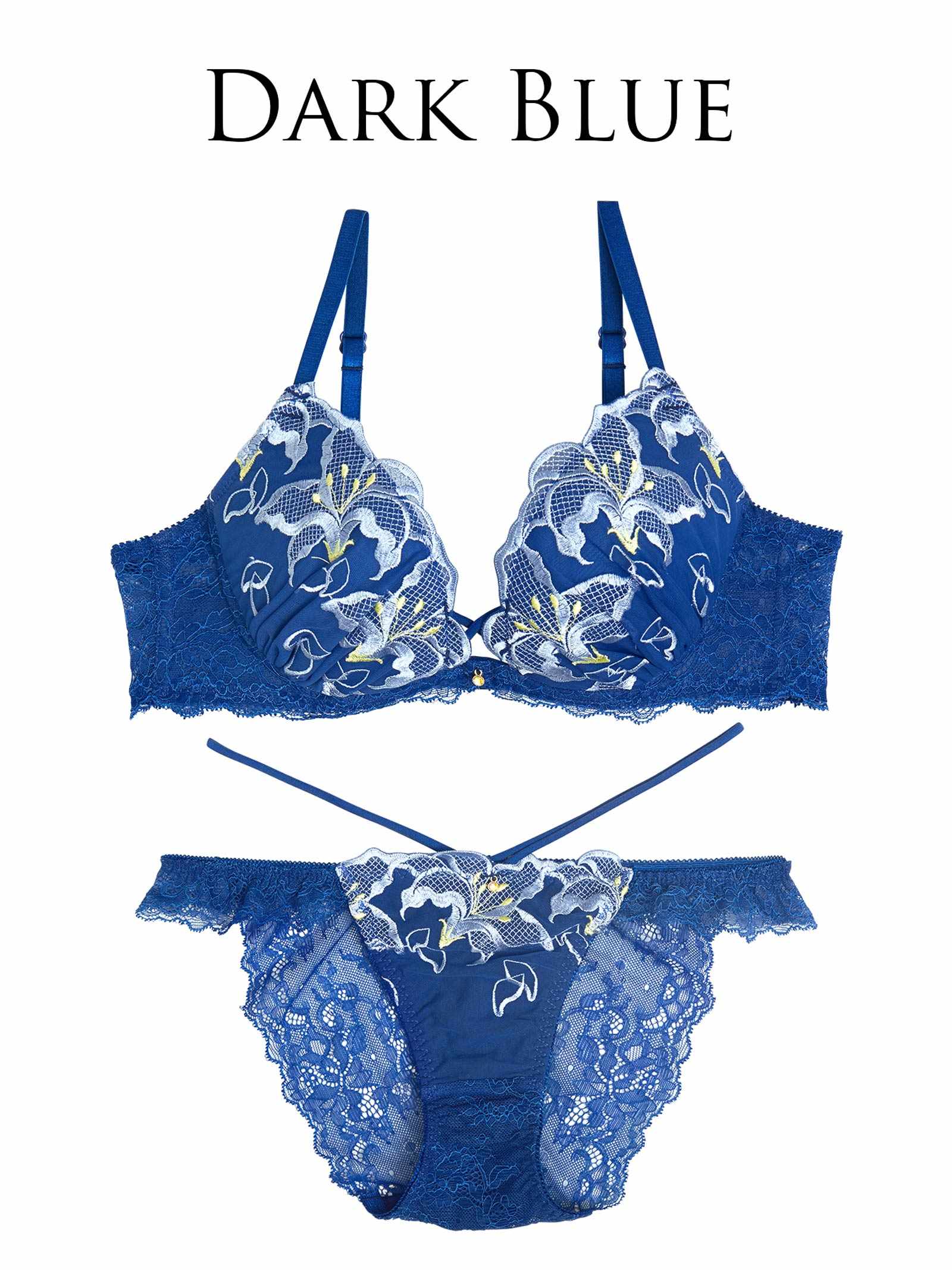 6/25新作!!【永尾まりや着用】【Reinest】ノクターンブルームリリーブラジャー&バック透けフルバックショーツ