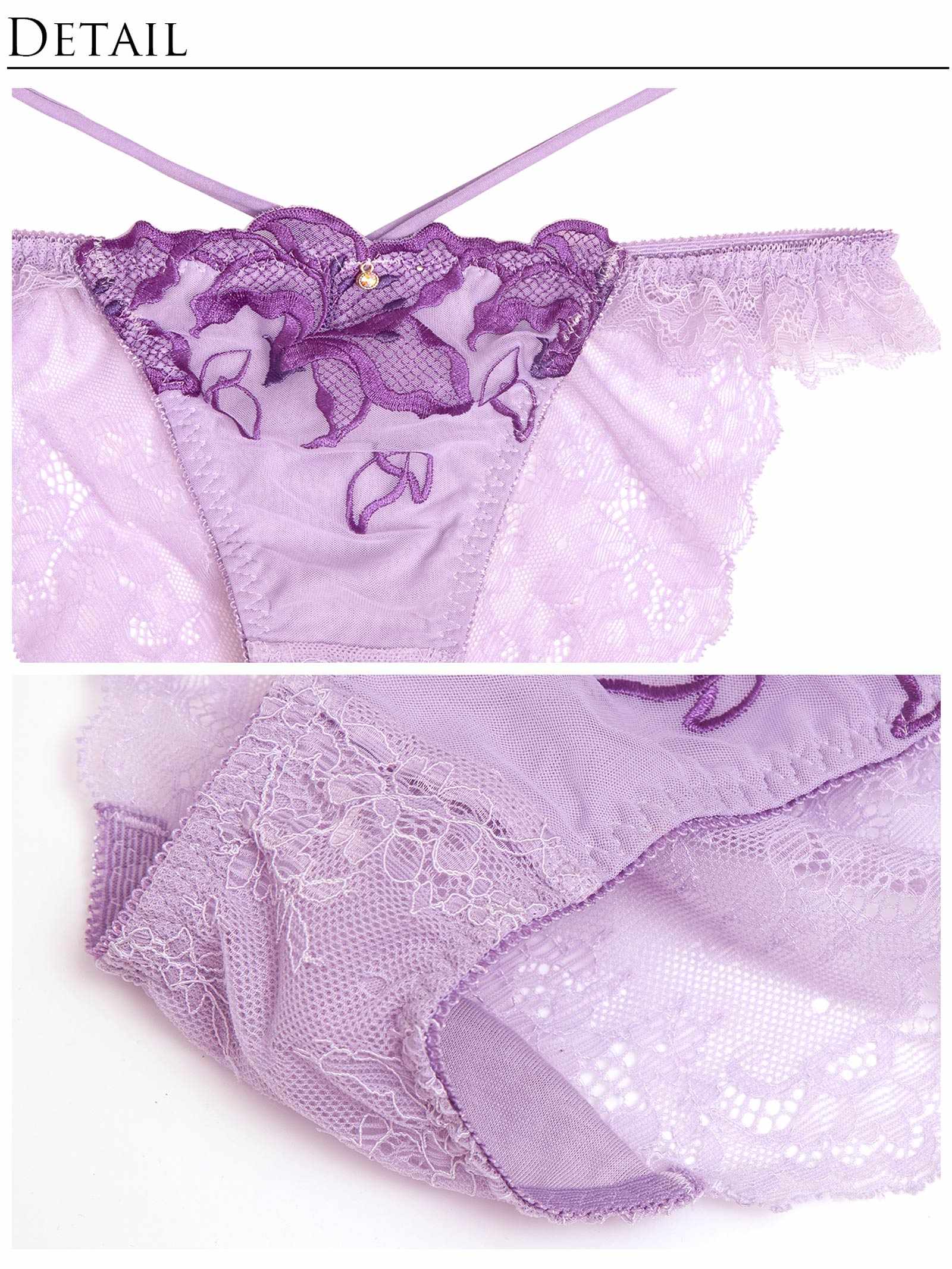 6/25新作!!【永尾まりや着用】【Reinest】ノクターンブルームリリーブラジャー&バック透けフルバックショーツ