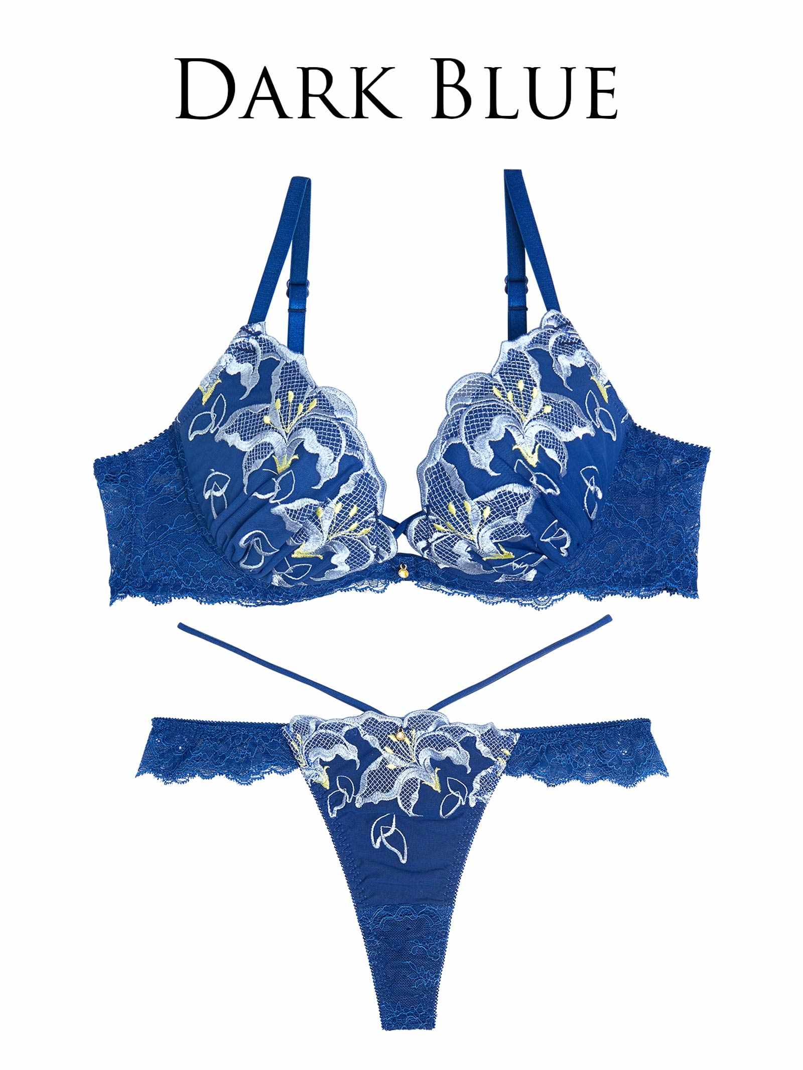 6/25新作!!【永尾まりや着用】【Reinest】ノクターンブルームリリーブラジャー&バック透けTバックショーツ