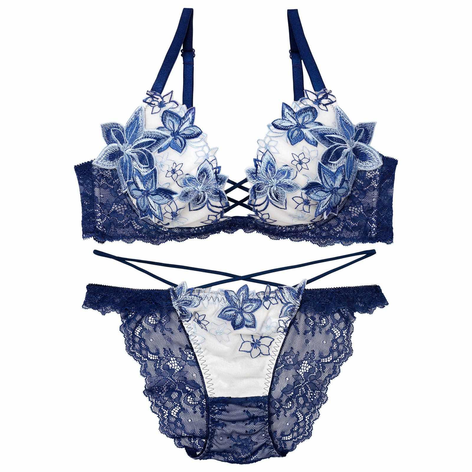 3/5再販!【永尾まりや着用】【Reinest】ラグジュアリー クレマチスブラジャー&バック透けフルバックショーツ