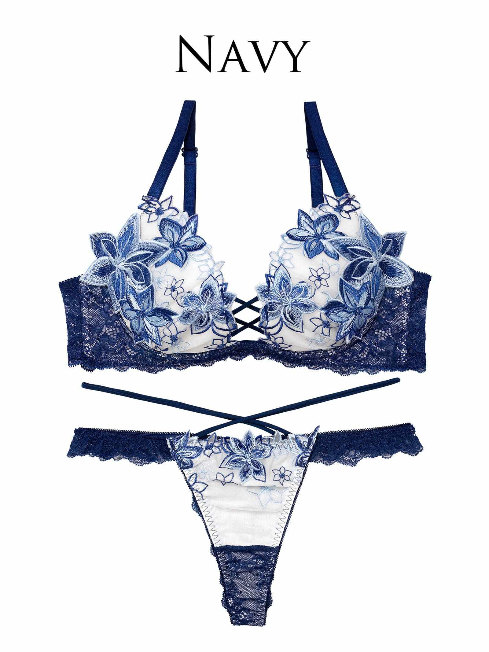 8/6新作!【永尾まりや着用】【Reinest】ラグジュアリー クレマチスブラジャー&バック透けTバックショーツ