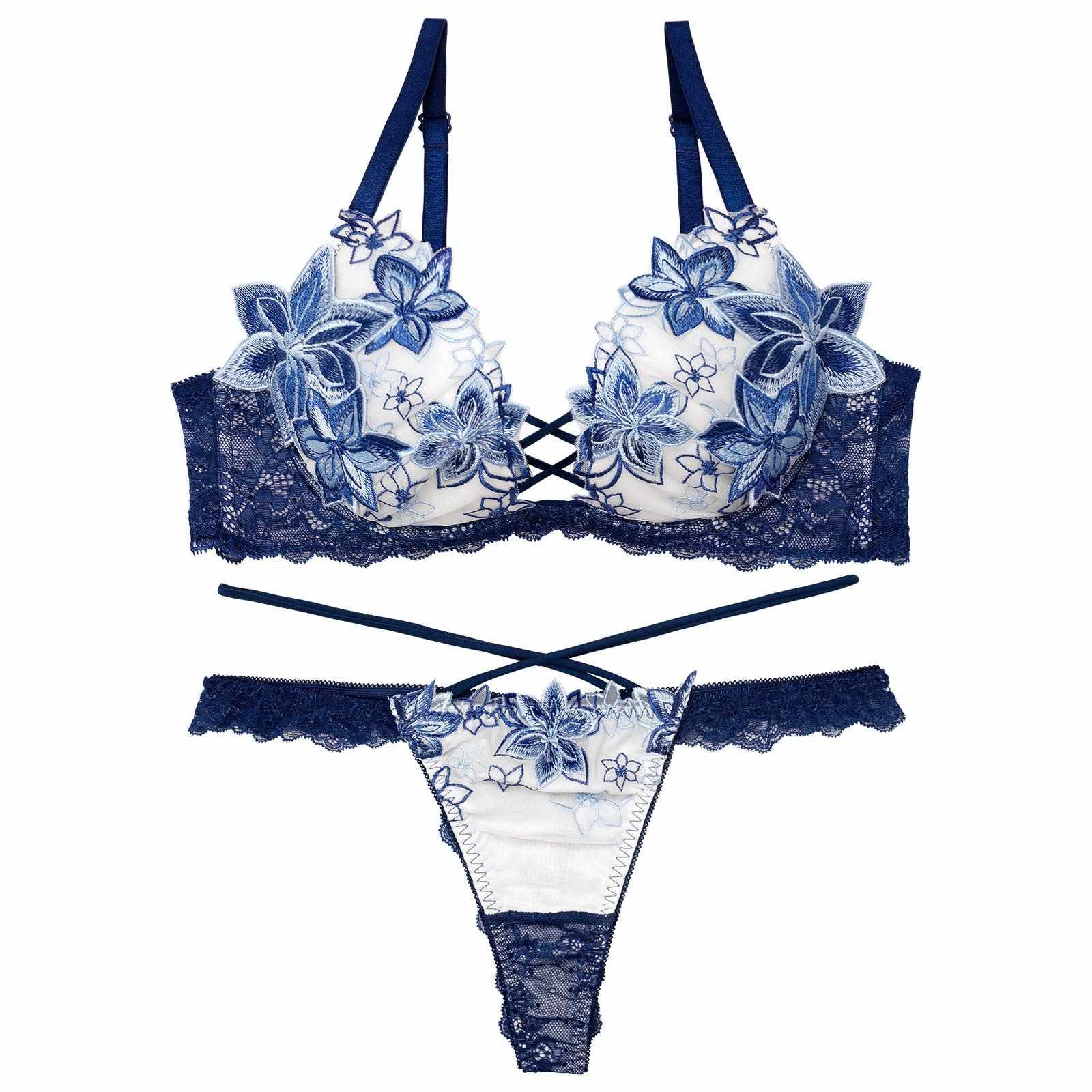 3/5再販!【永尾まりや着用】【Reinest】ラグジュアリー クレマチスブラジャー&バック透けTバックショーツ